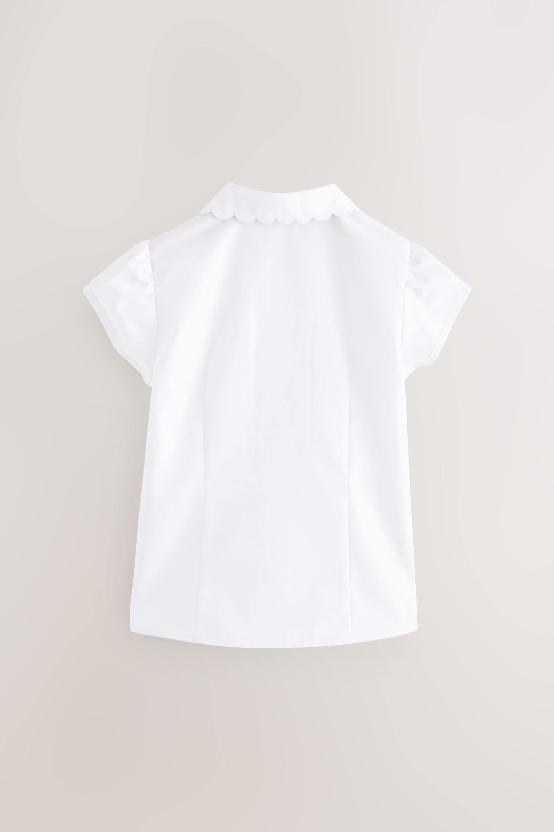 White Cotton Rich Scalloped Collar School Shirt (3-14yrs)