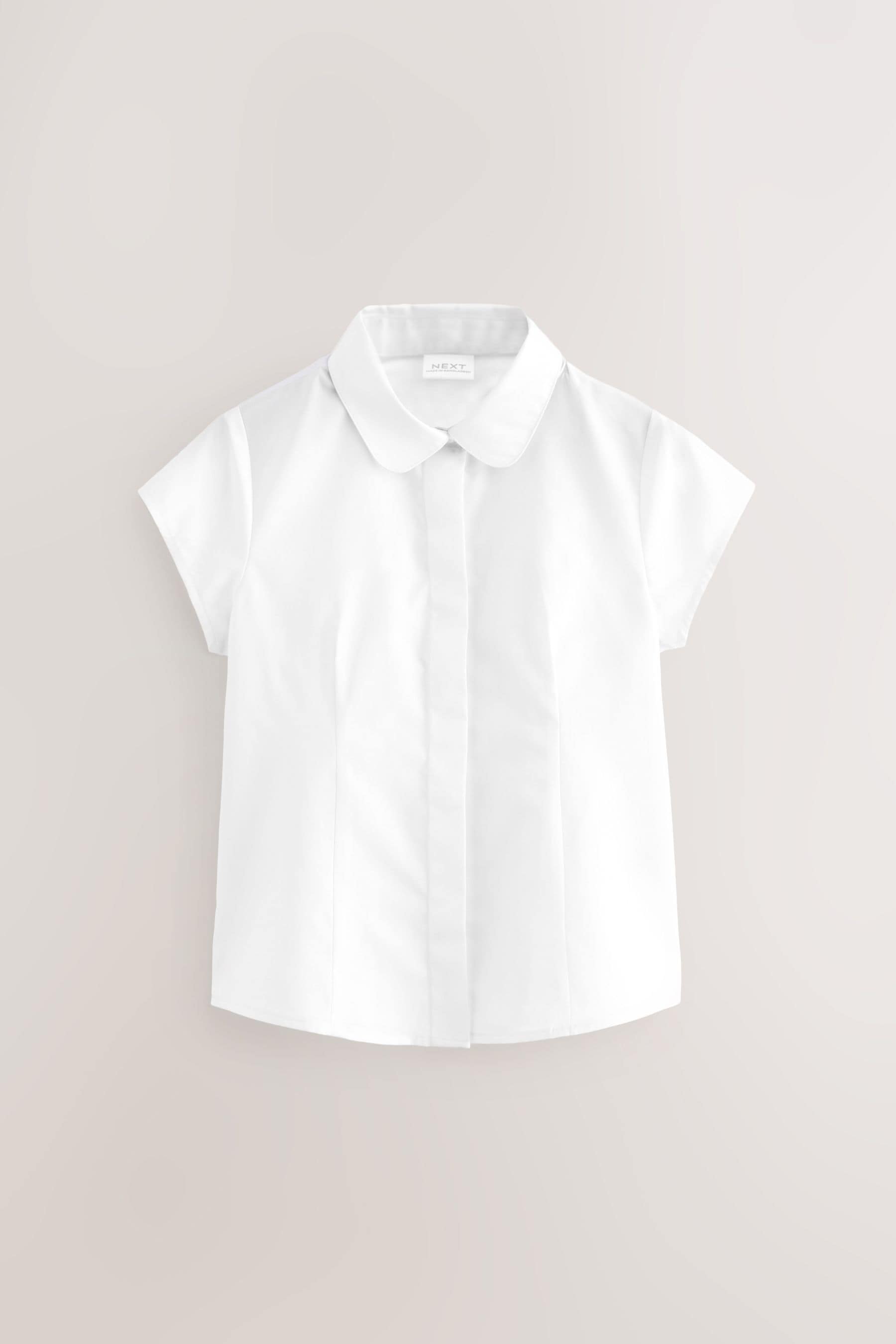 White 2 Pack Short Sleeve Fitted School Shirts (3-17yrs)