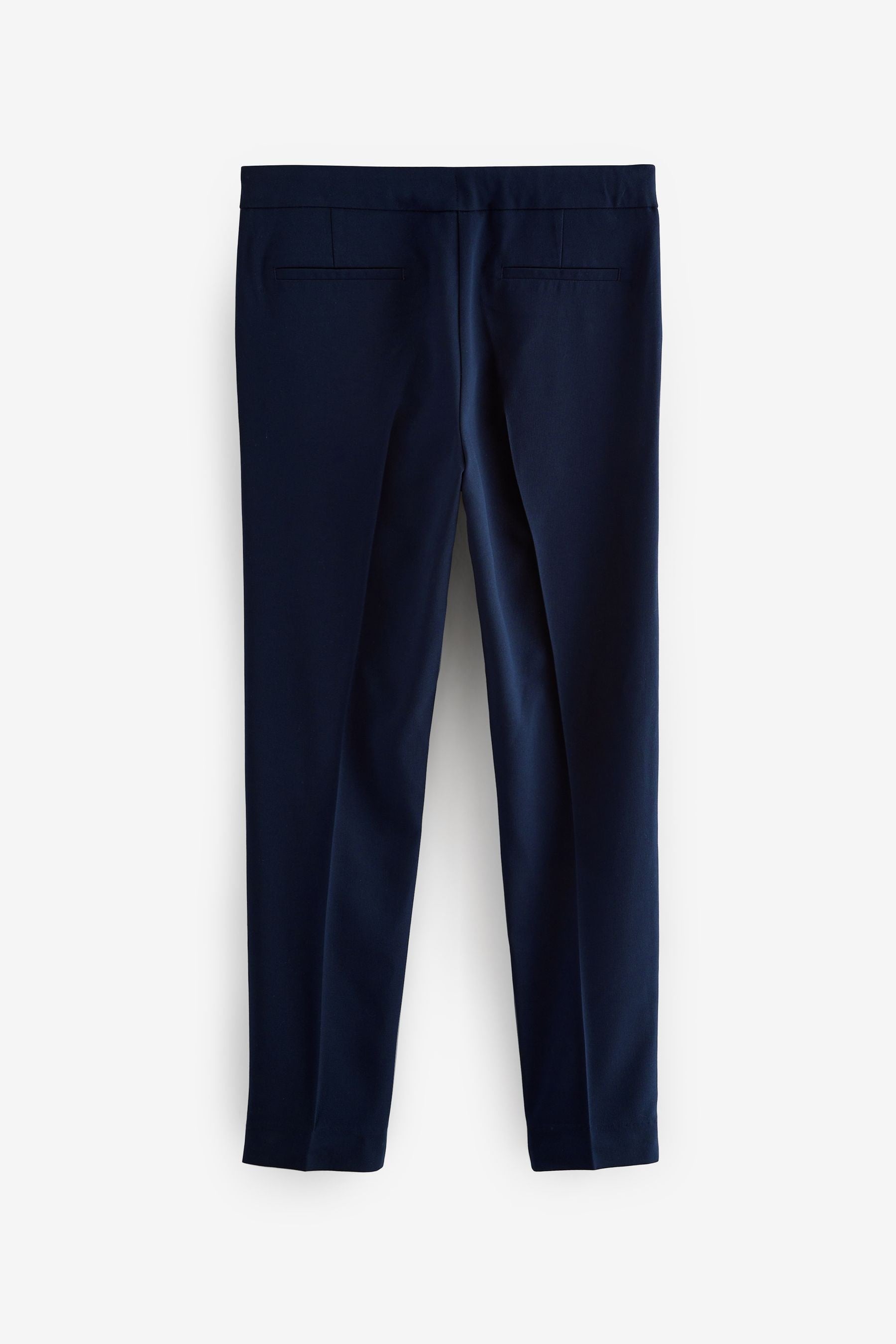 Navy Blue Plain Front School Trousers (3-18yrs)