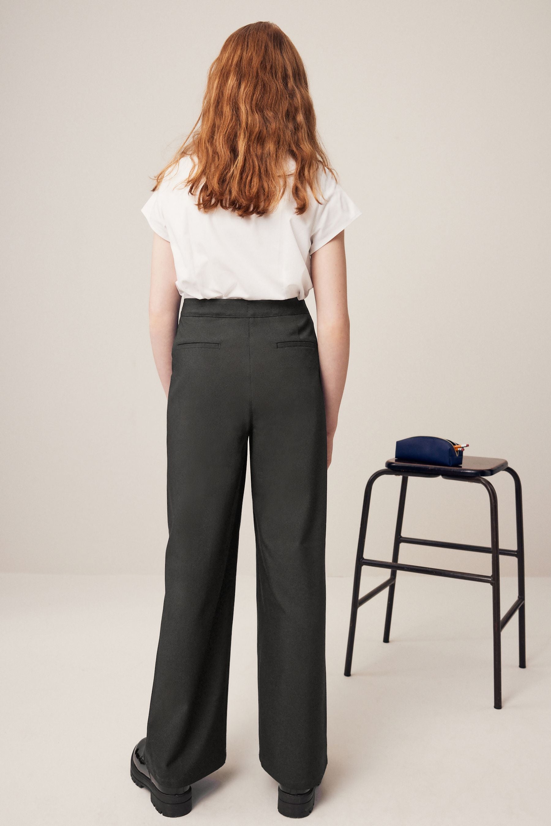 Black Senior Wide Leg Trousers (9-18yrs)