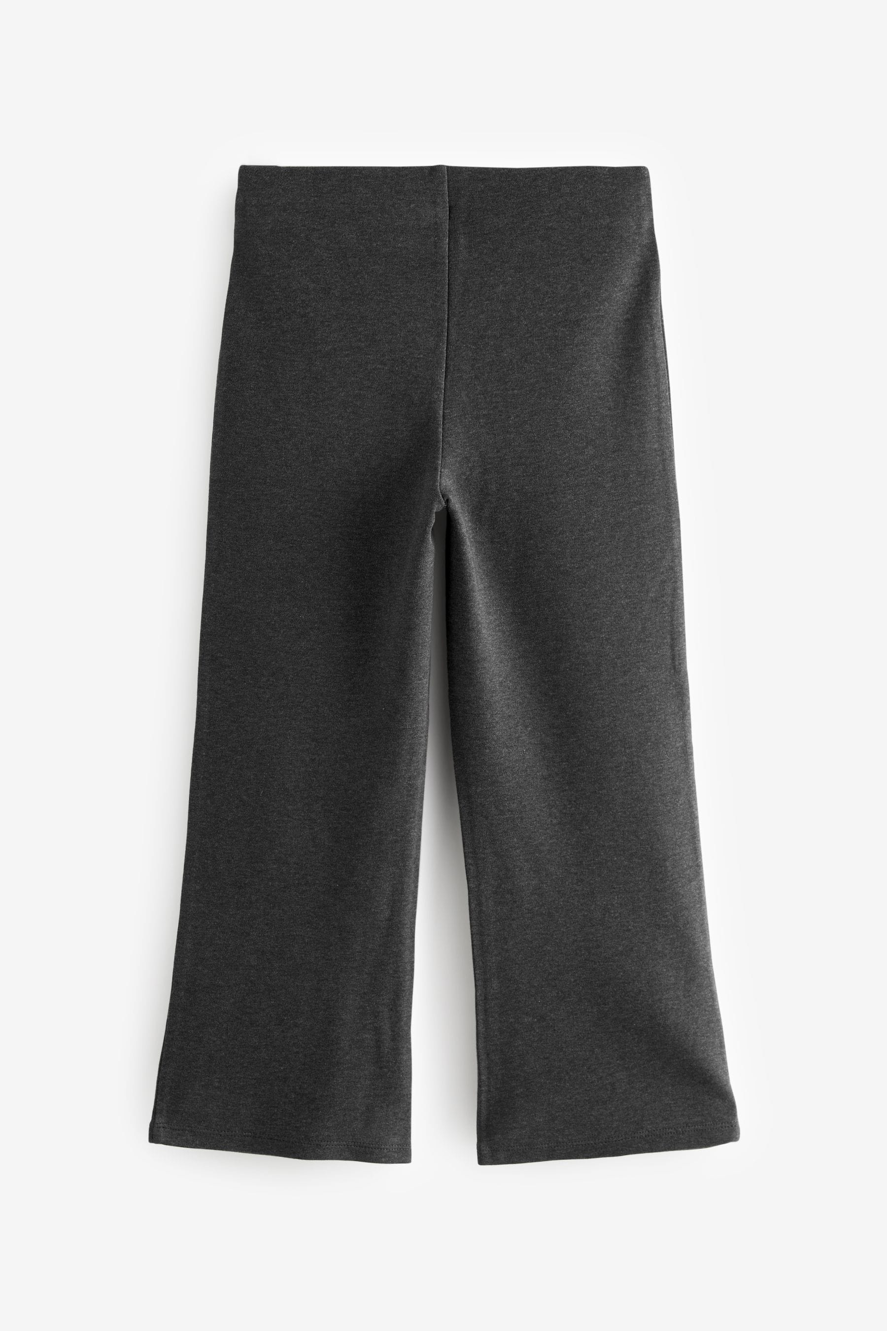 Charcoal Grey Cotton Rich Jersey Stretch Pull- On Bootcut School Trousers 2 Pack (3-17yrs)