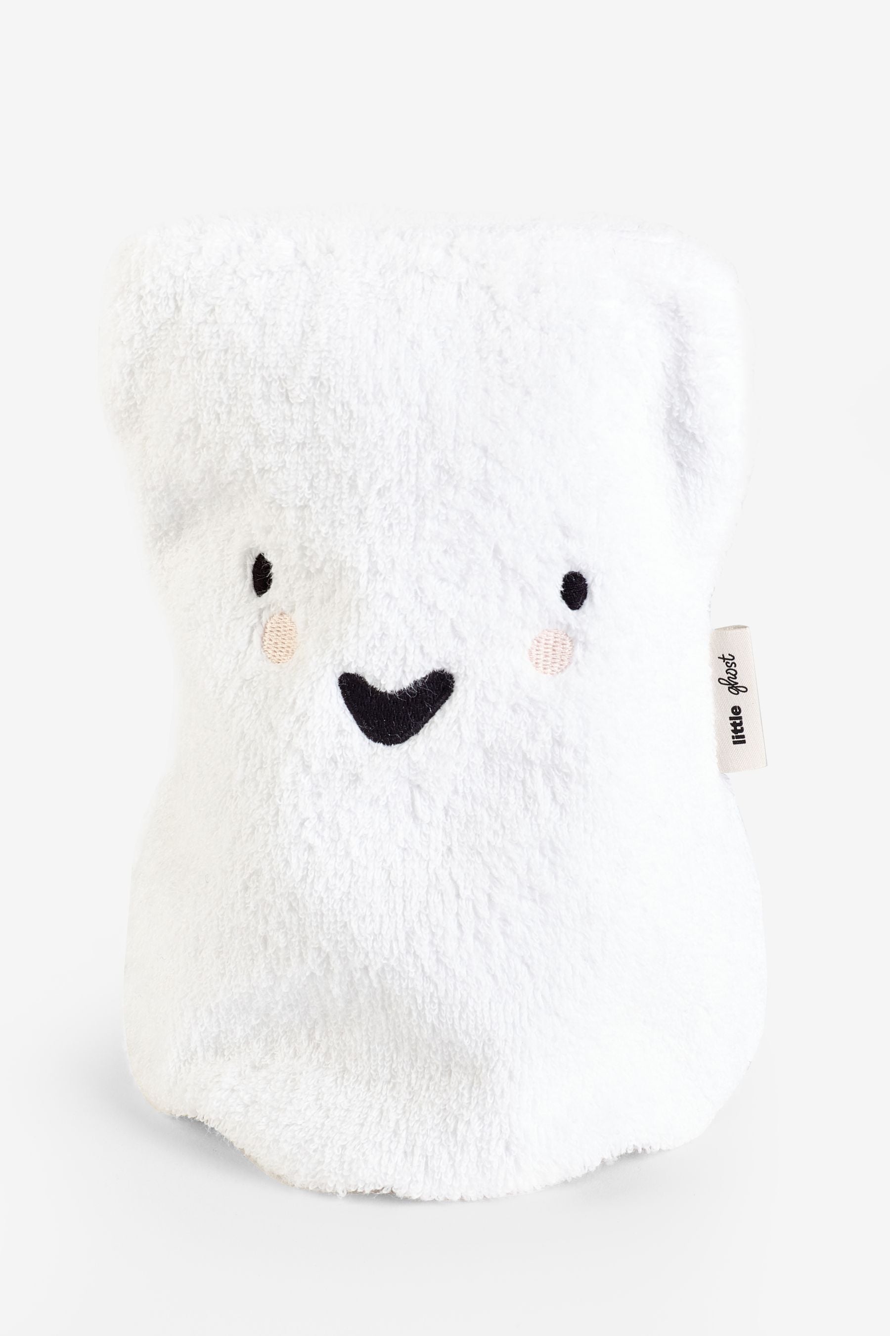 White Halloween Ghost Mitt 100% Cotton Wash Towel