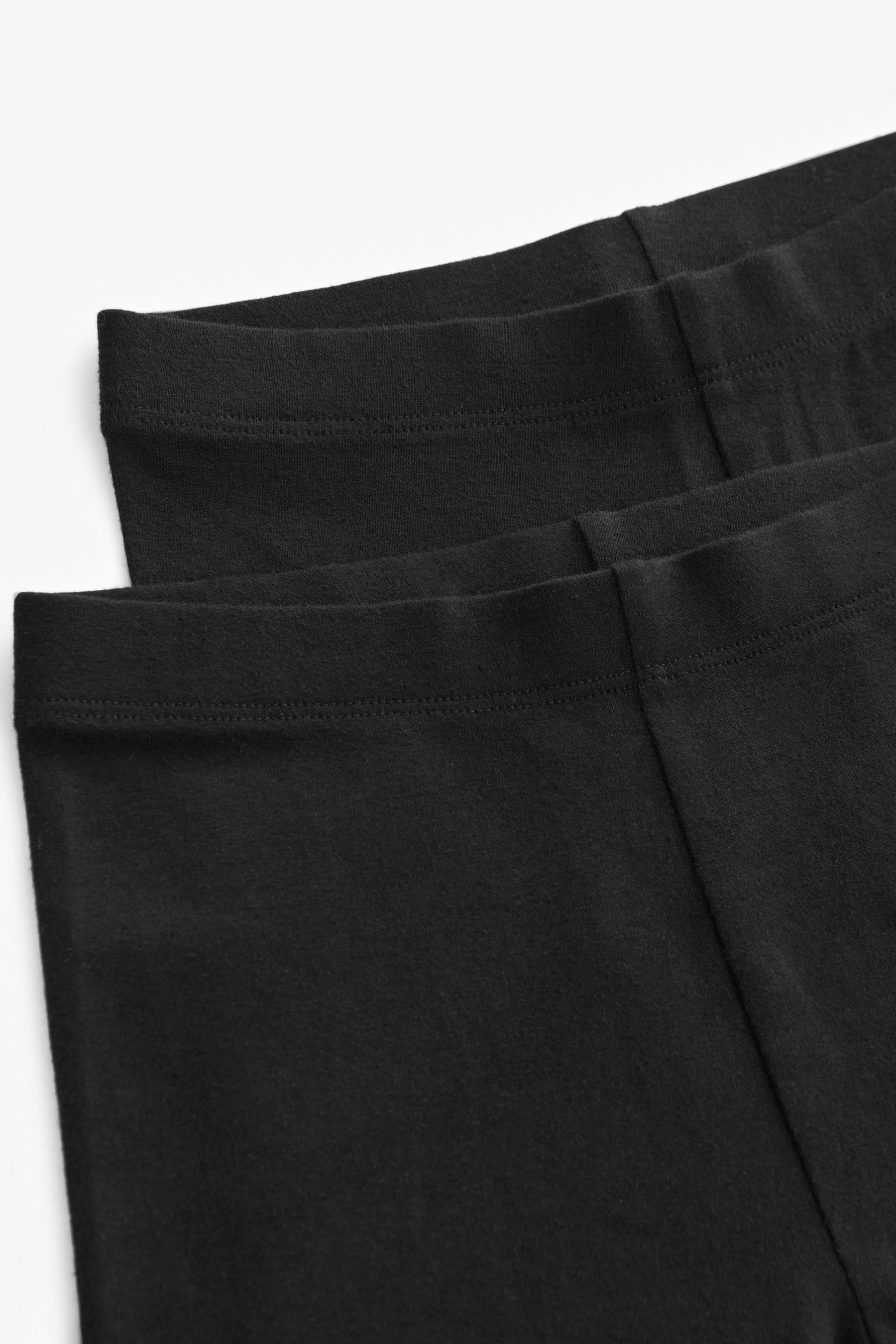 Black Longer Length 2 Pack Cotton Rich Stretch Cycle Shorts (3-16yrs)