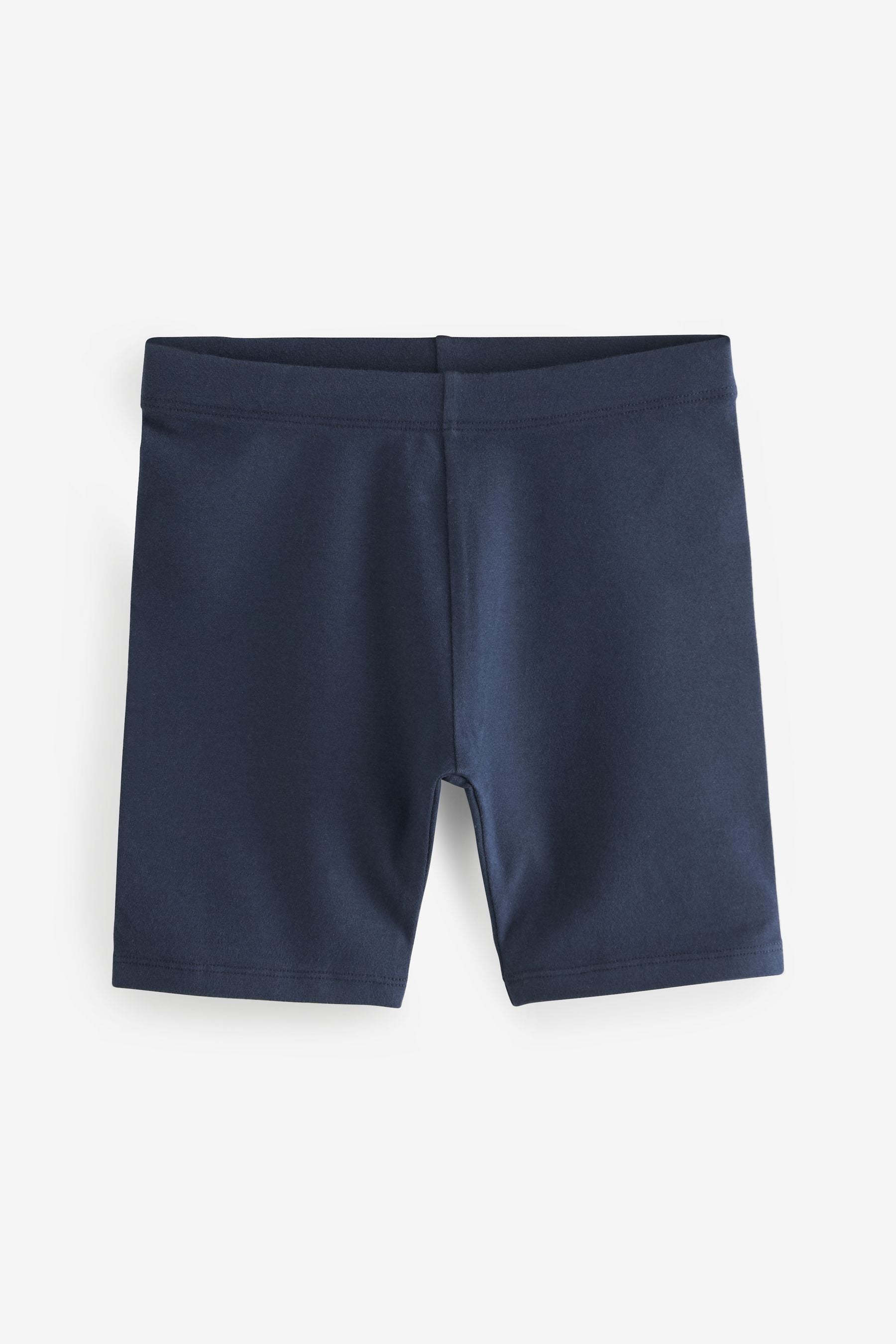 Navy Blue Longer Length 5 Pack Cotton Rich Stretch Cycle Shorts (3-16yrs)