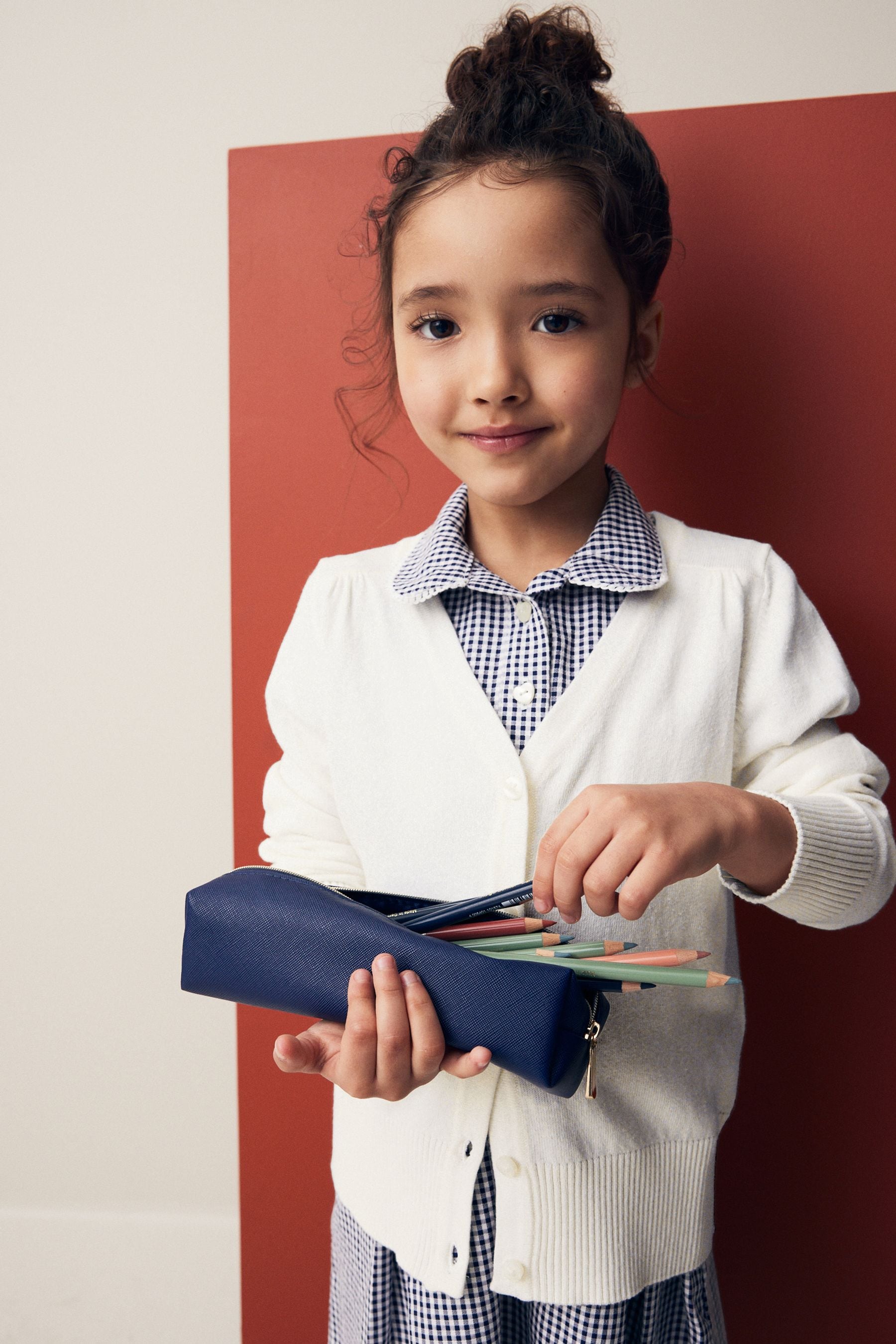 Cream Cotton Rich School V-Neck Cardigan (3-16yrs)