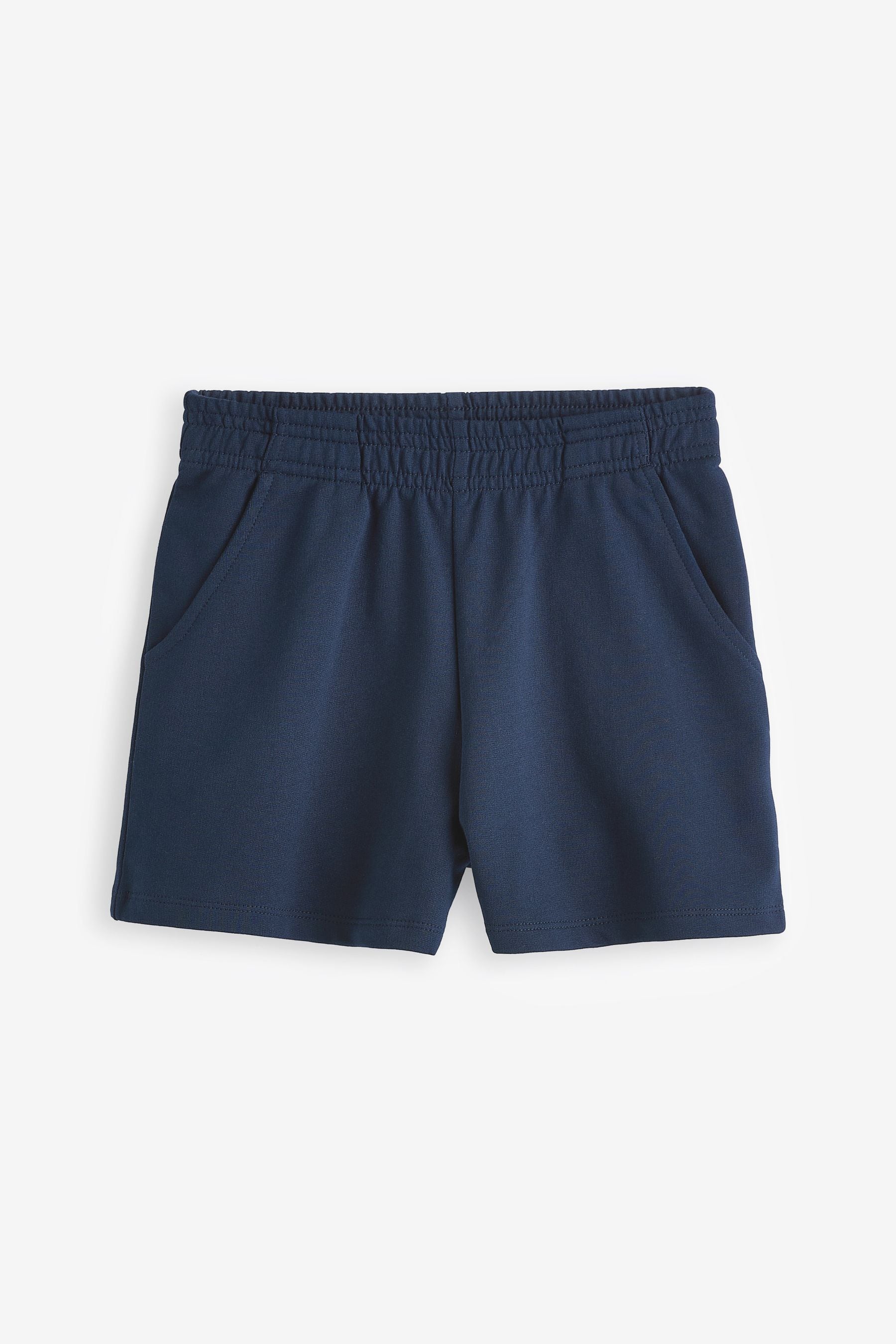 Navy 100% Cotton Drawstring Sports Shorts (3-16yrs)