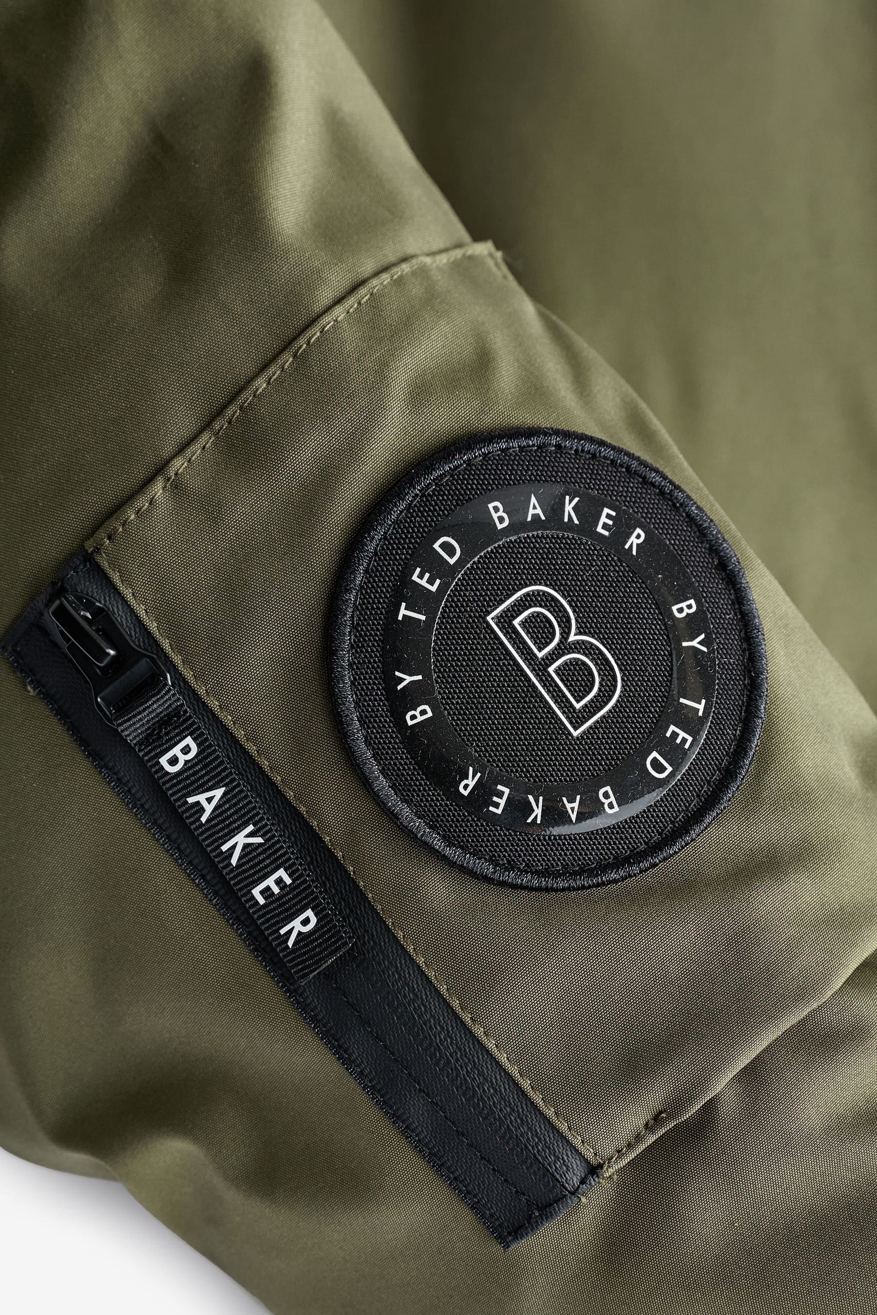 Baker by Ted Baker Khaki/Green Shower Resistant Padded Bomber Coat