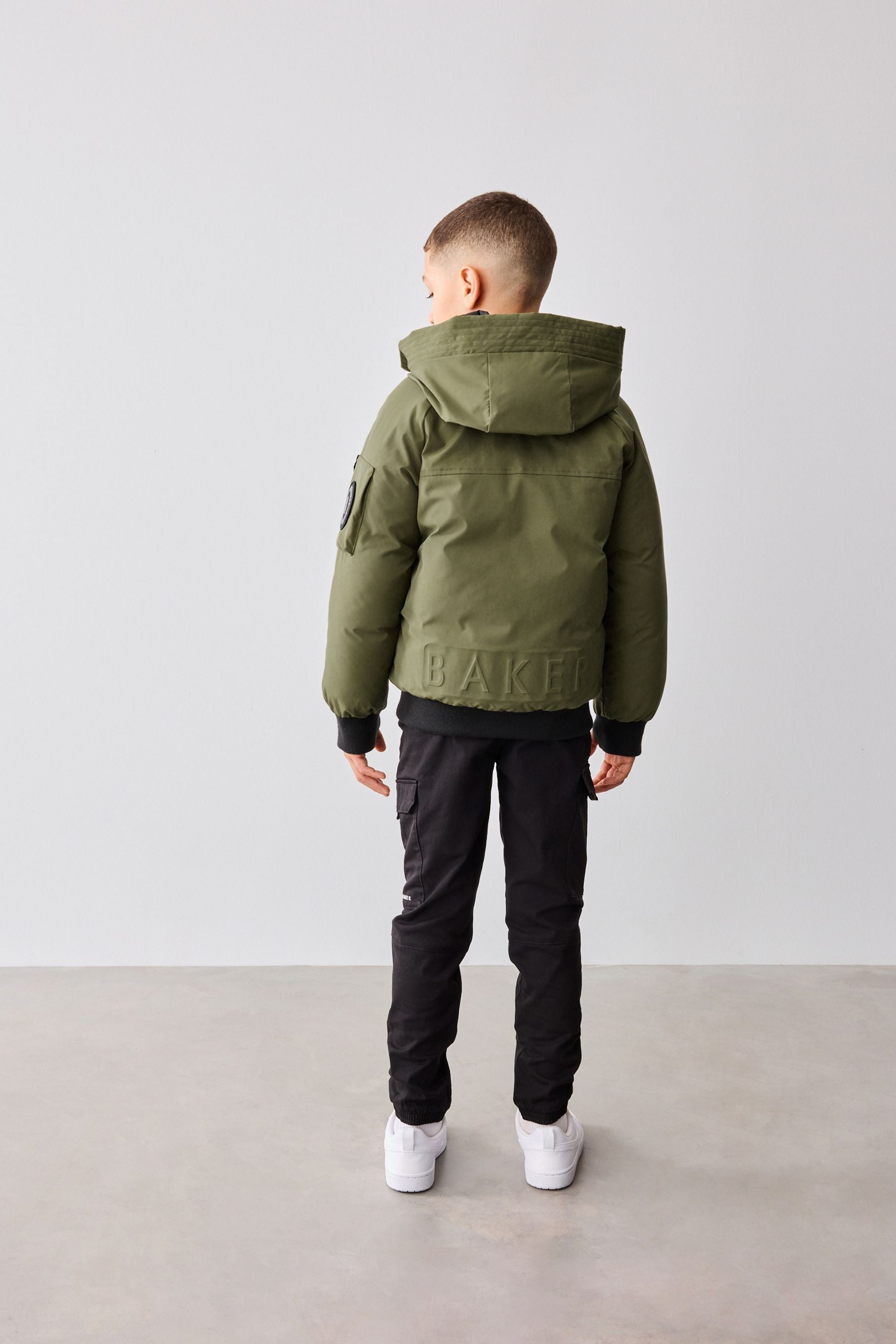 Baker by Ted Baker Khaki/Green Shower Resistant Padded Bomber Coat