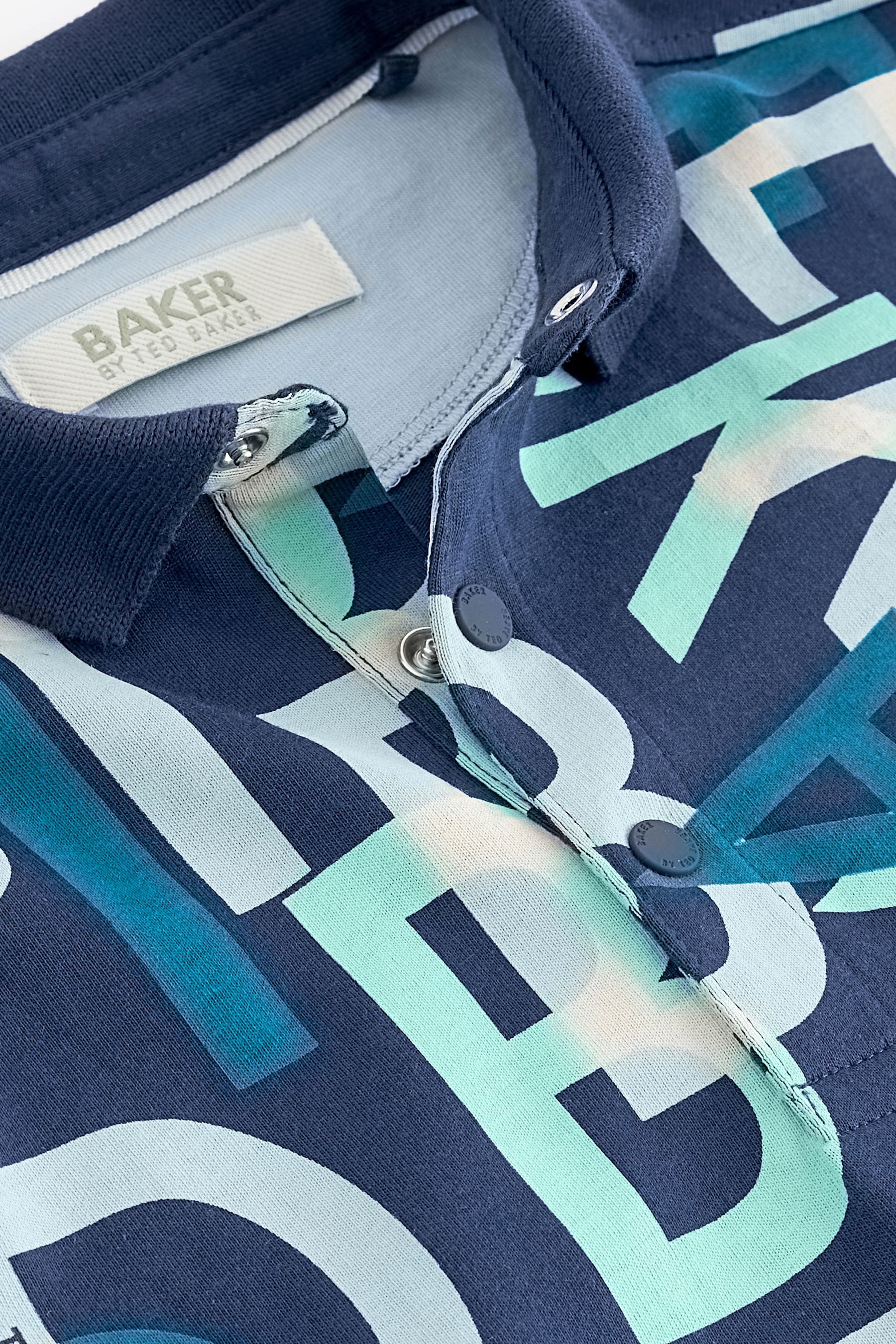 Baker by Ted Baker Printed 100% Cotton Polo Shirt