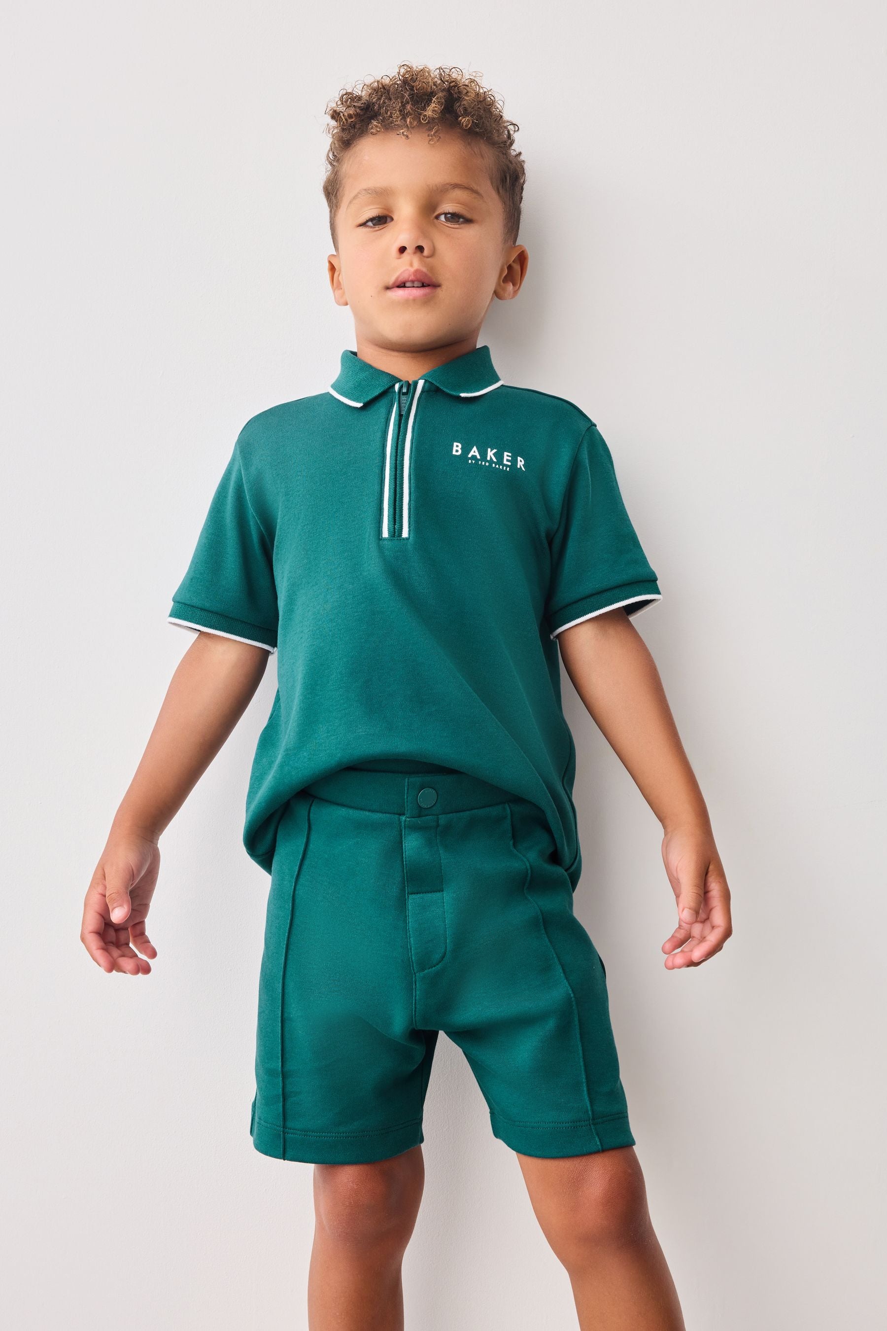 Green Baker by Ted Baker Green Polo Shirt and Short Set