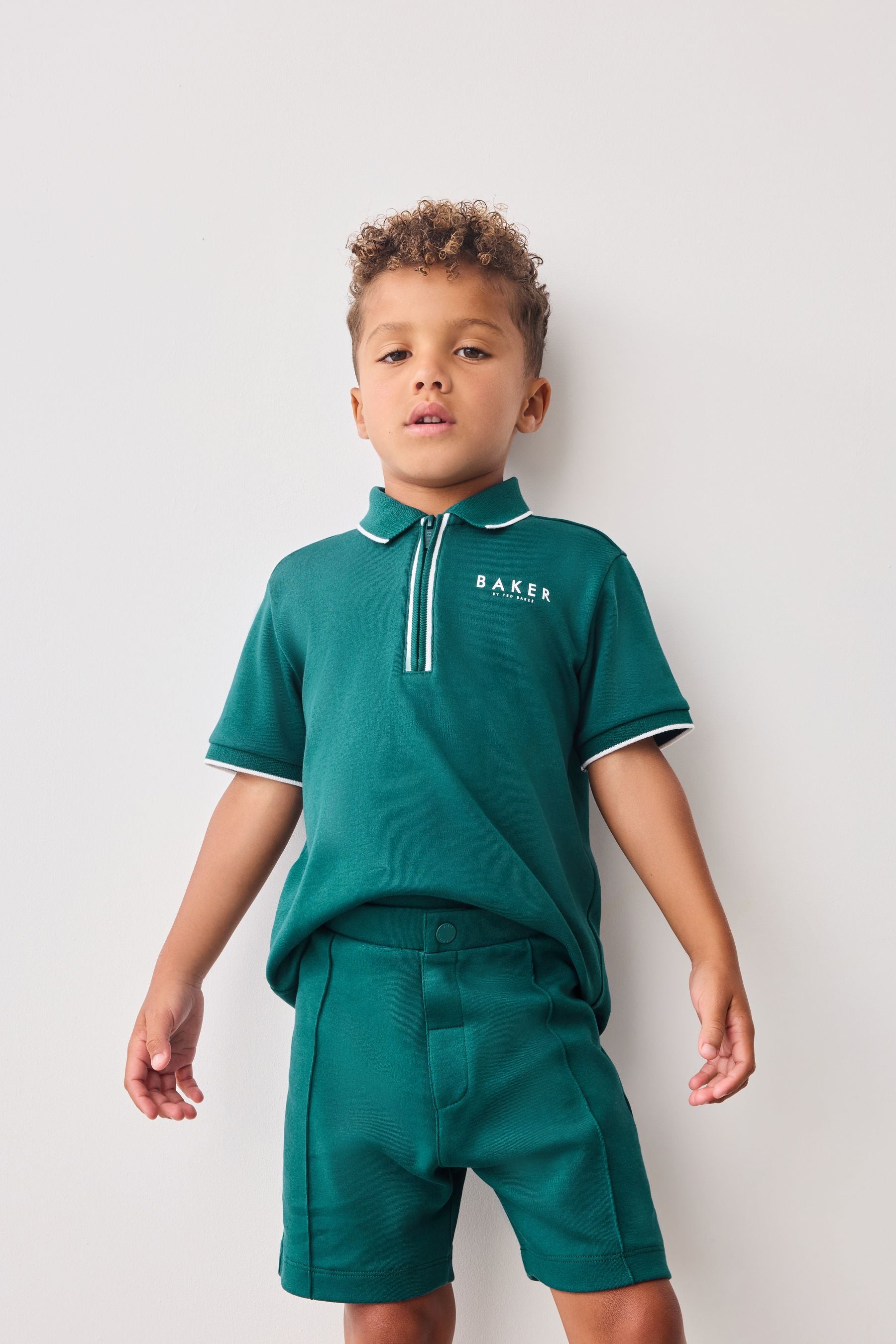 Green Baker by Ted Baker Green Polo Shirt and Short Set