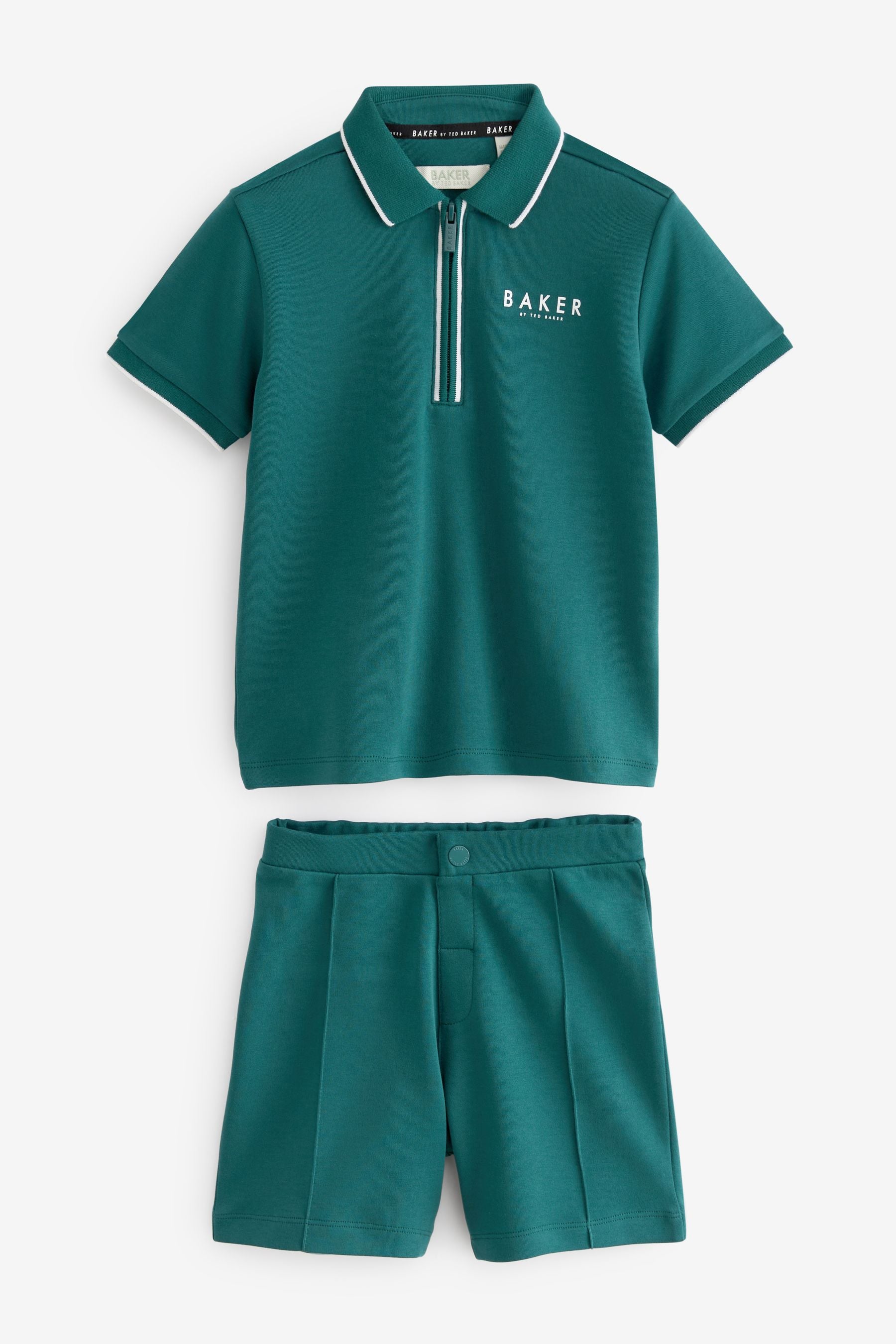 Green Baker by Ted Baker Green Polo Shirt and Short Set