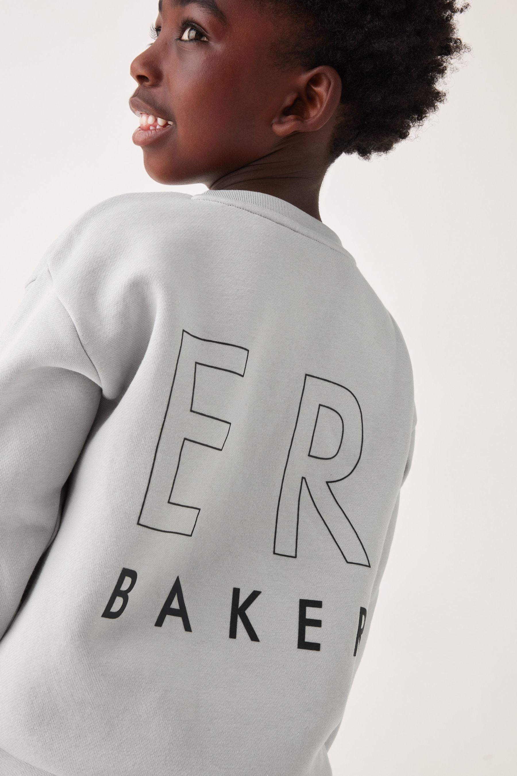 Grey Baker by Ted Baker Letter Sweatshirt and Joggers Set