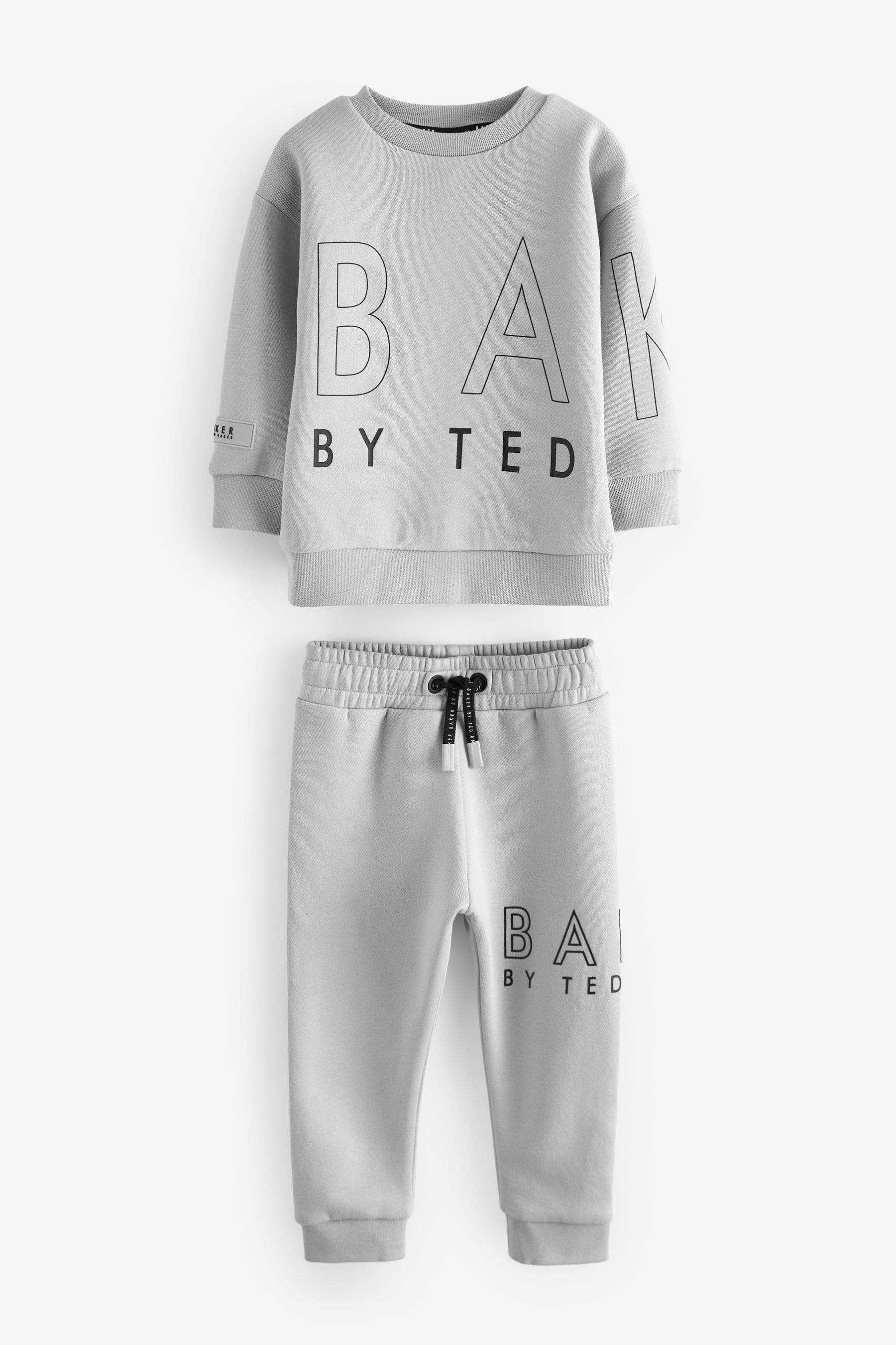 Grey Baker by Ted Baker Letter Sweatshirt and Joggers Set