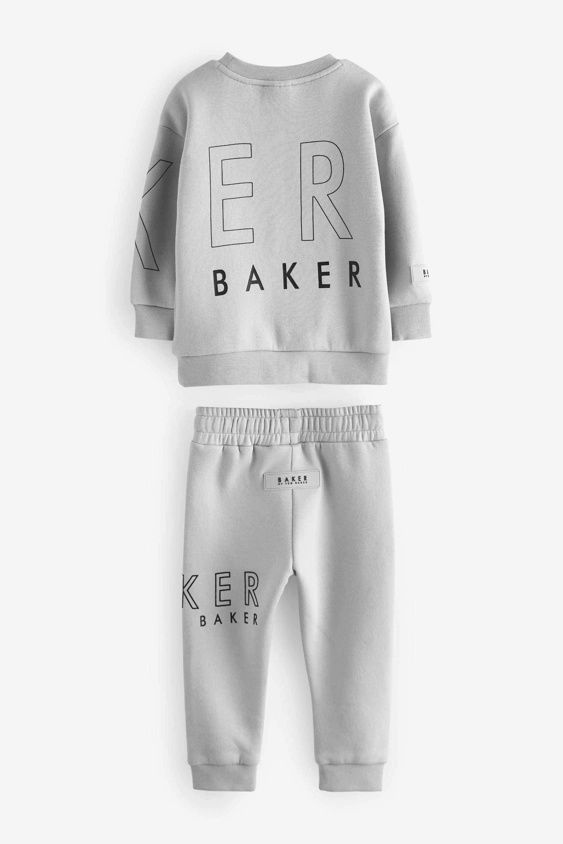 Grey Baker by Ted Baker Letter Sweatshirt and Joggers Set