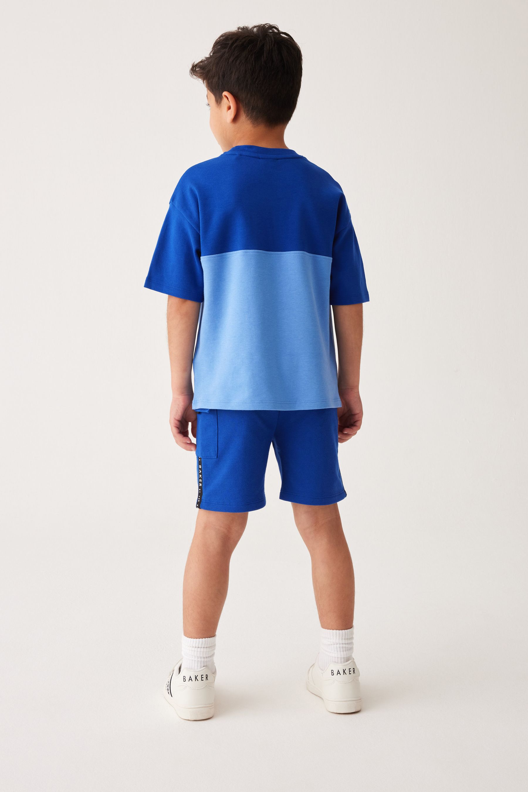 Baker by Ted Baker Blue Colourblock T-Shirt and Shorts Set