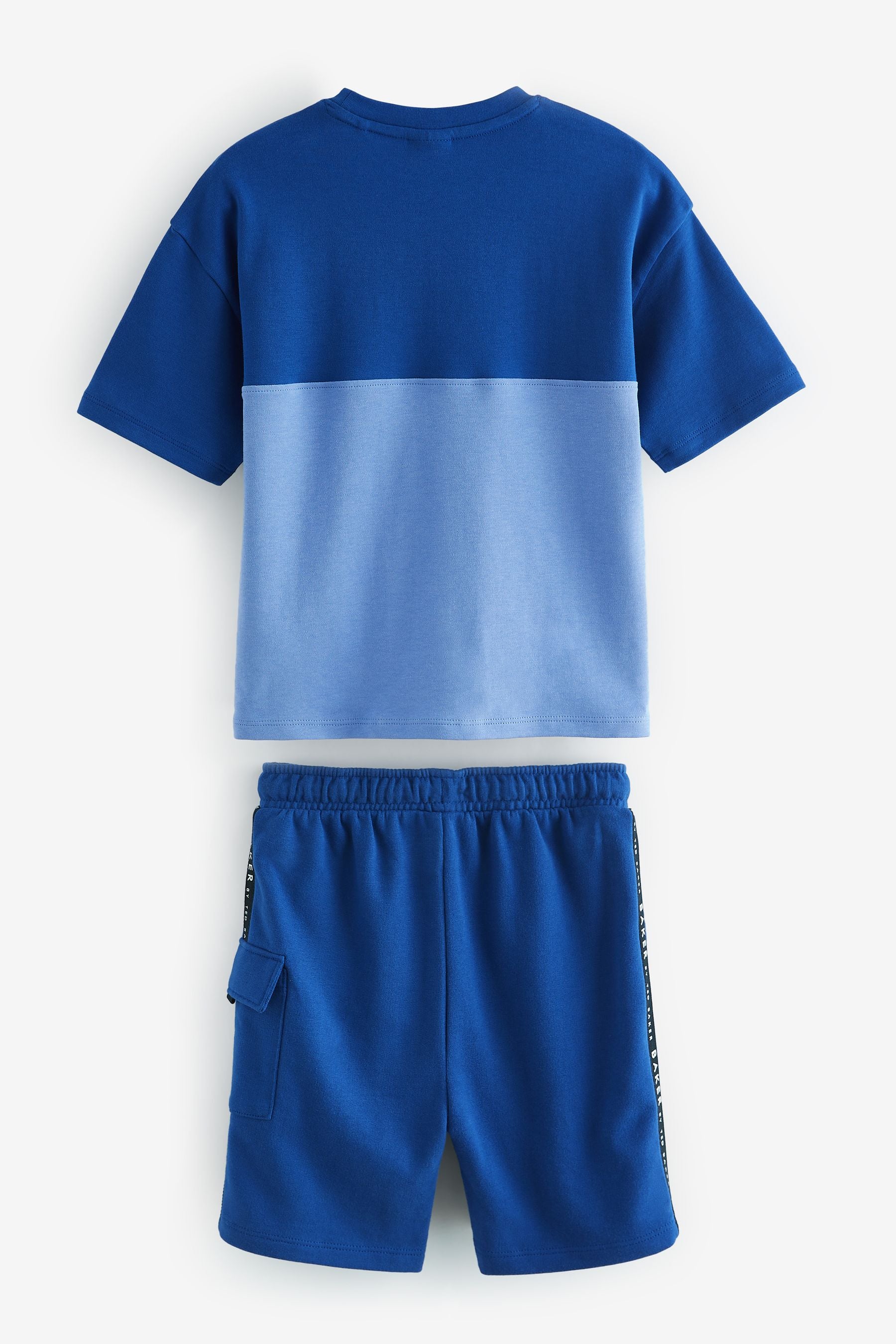 Baker by Ted Baker Blue Colourblock T-Shirt and Shorts Set