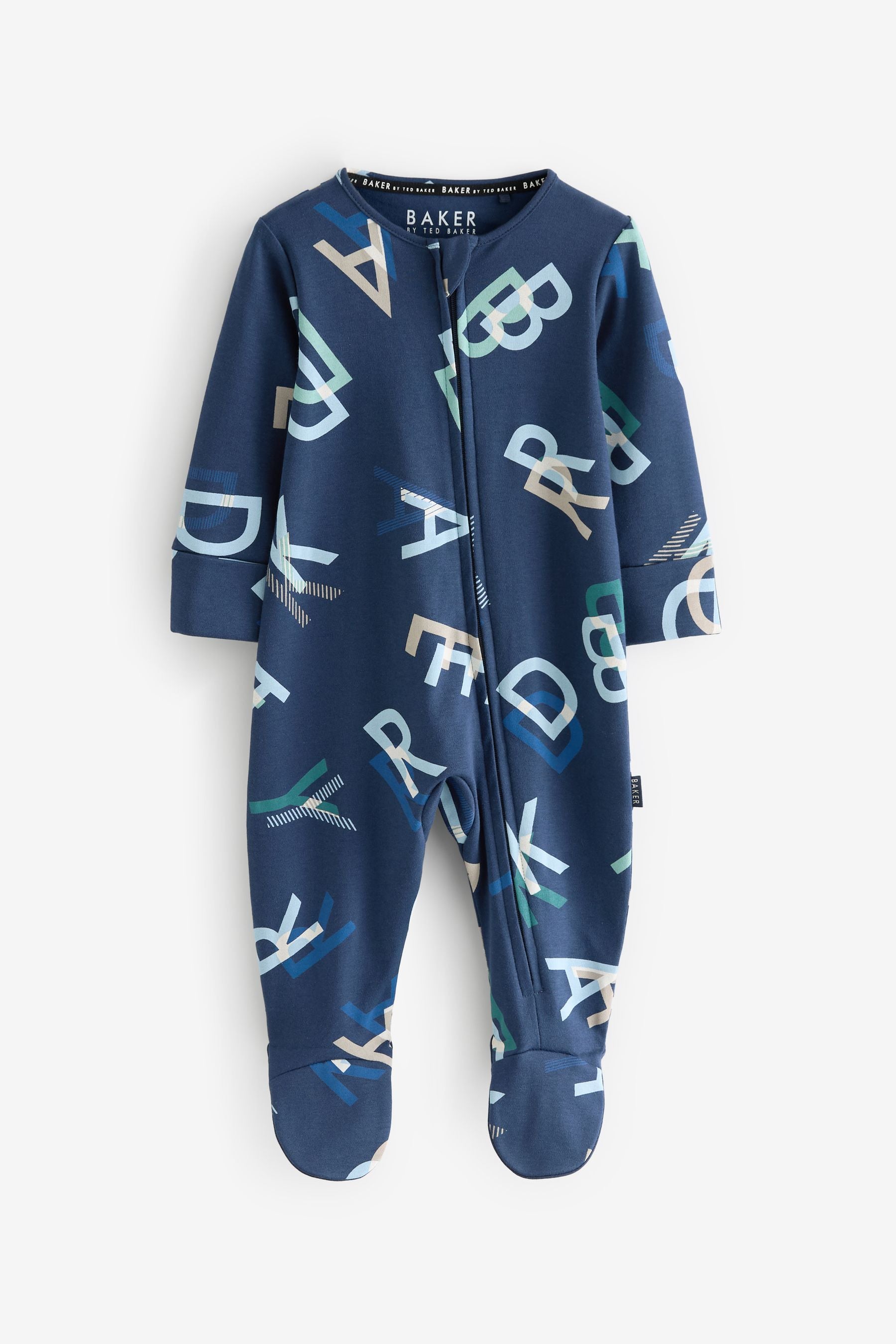 Green/Navy Baker by Ted Baker Sleepsuit 3 Pack