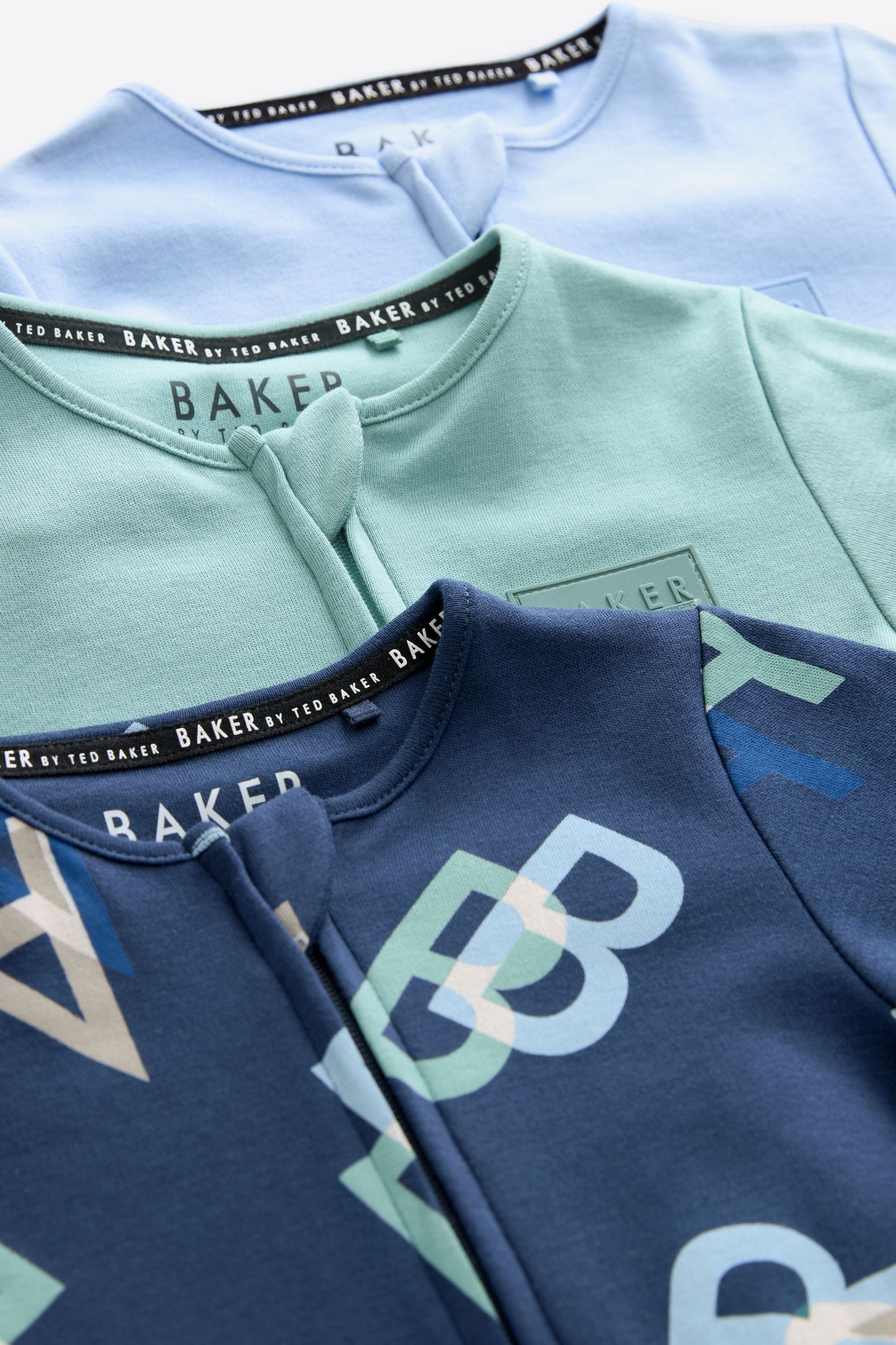 Green/Navy Baker by Ted Baker Sleepsuit 3 Pack