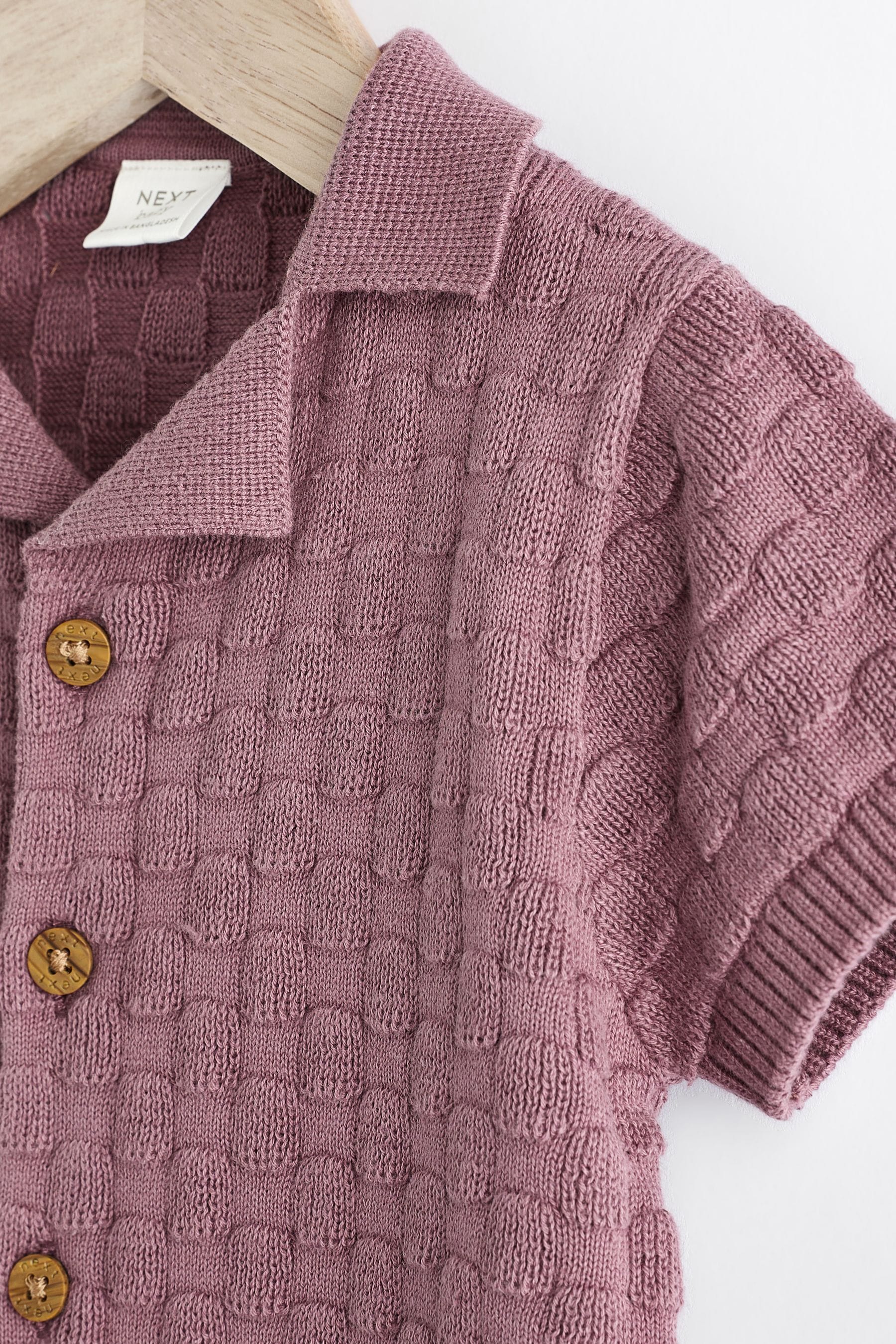 Mauve Purple Baby Knitted Romper (0mths-2yrs)