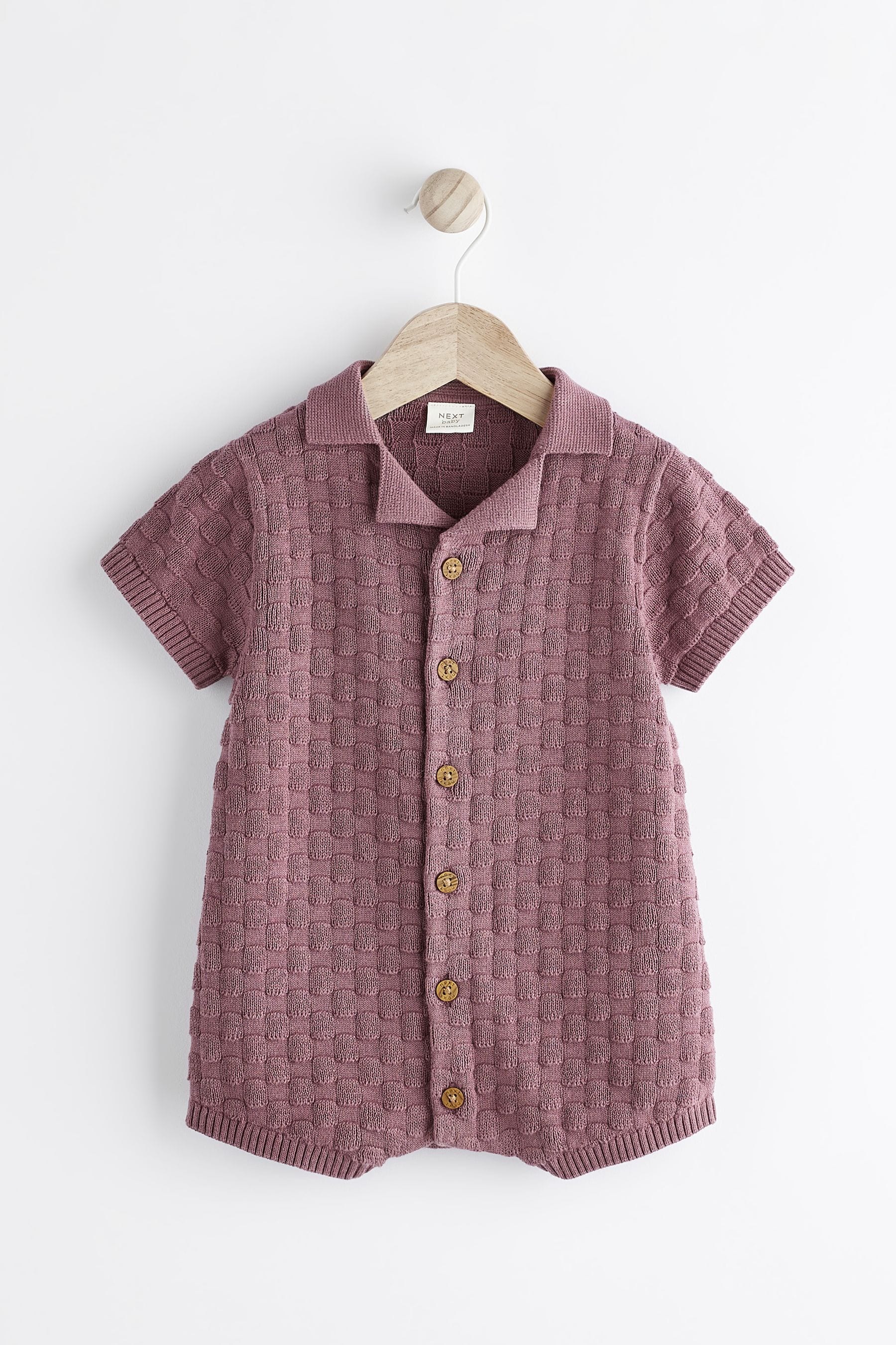 Mauve Purple Baby Knitted Romper (0mths-2yrs)