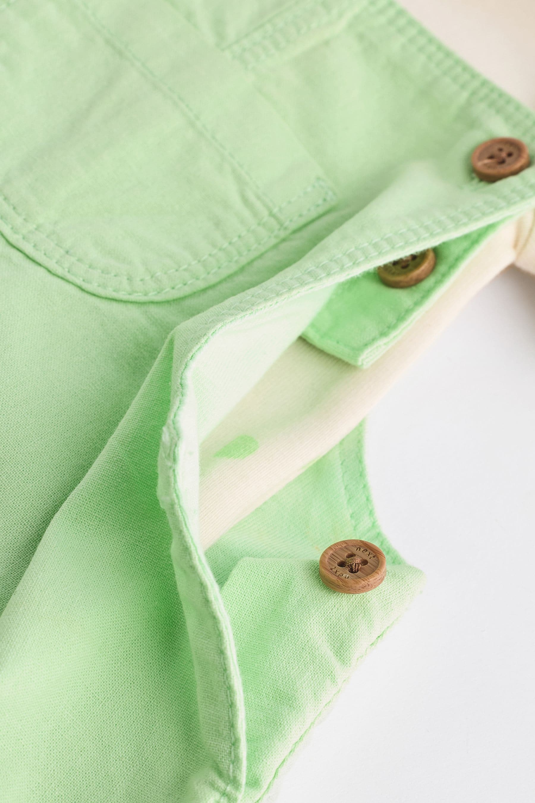 Green Fluro Woven Dungarees And Bodysuit Set (0mths-2yrs)