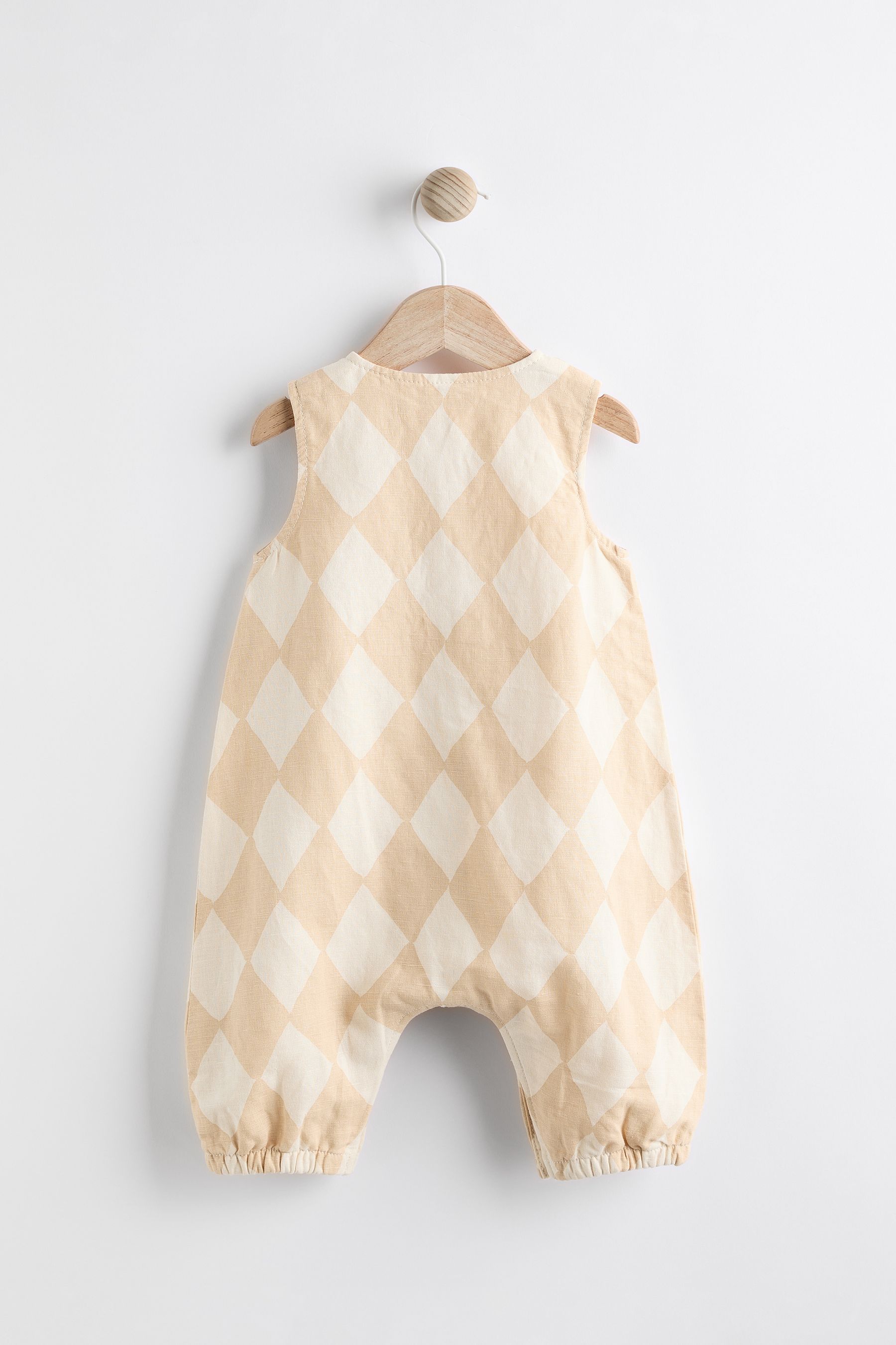 Neutral Harlequin Baby Woven Romper (0mths-2yrs)