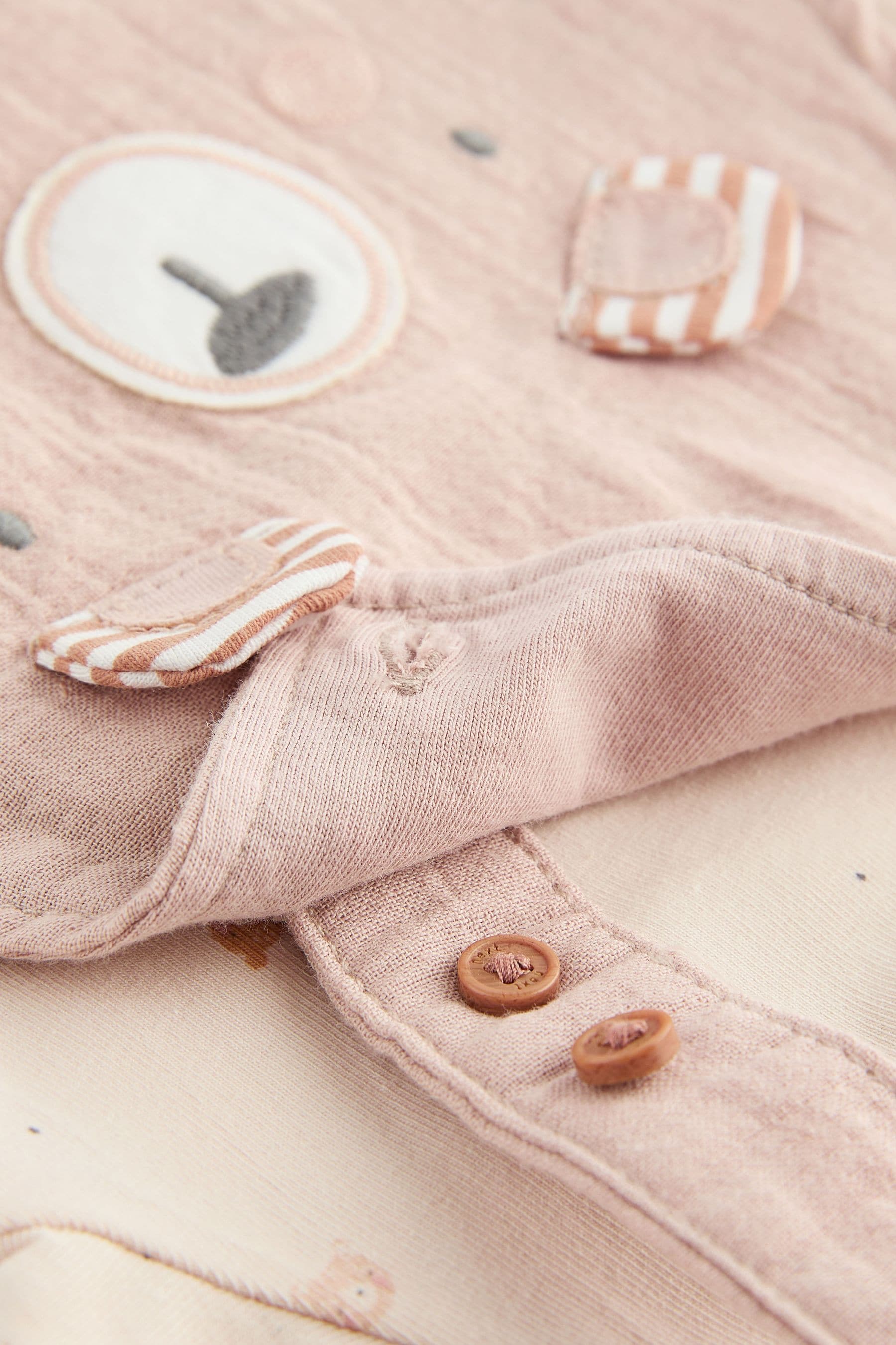 Neutral Bear Woven Dungarees And Bodysuit Set (0mths-2yrs)