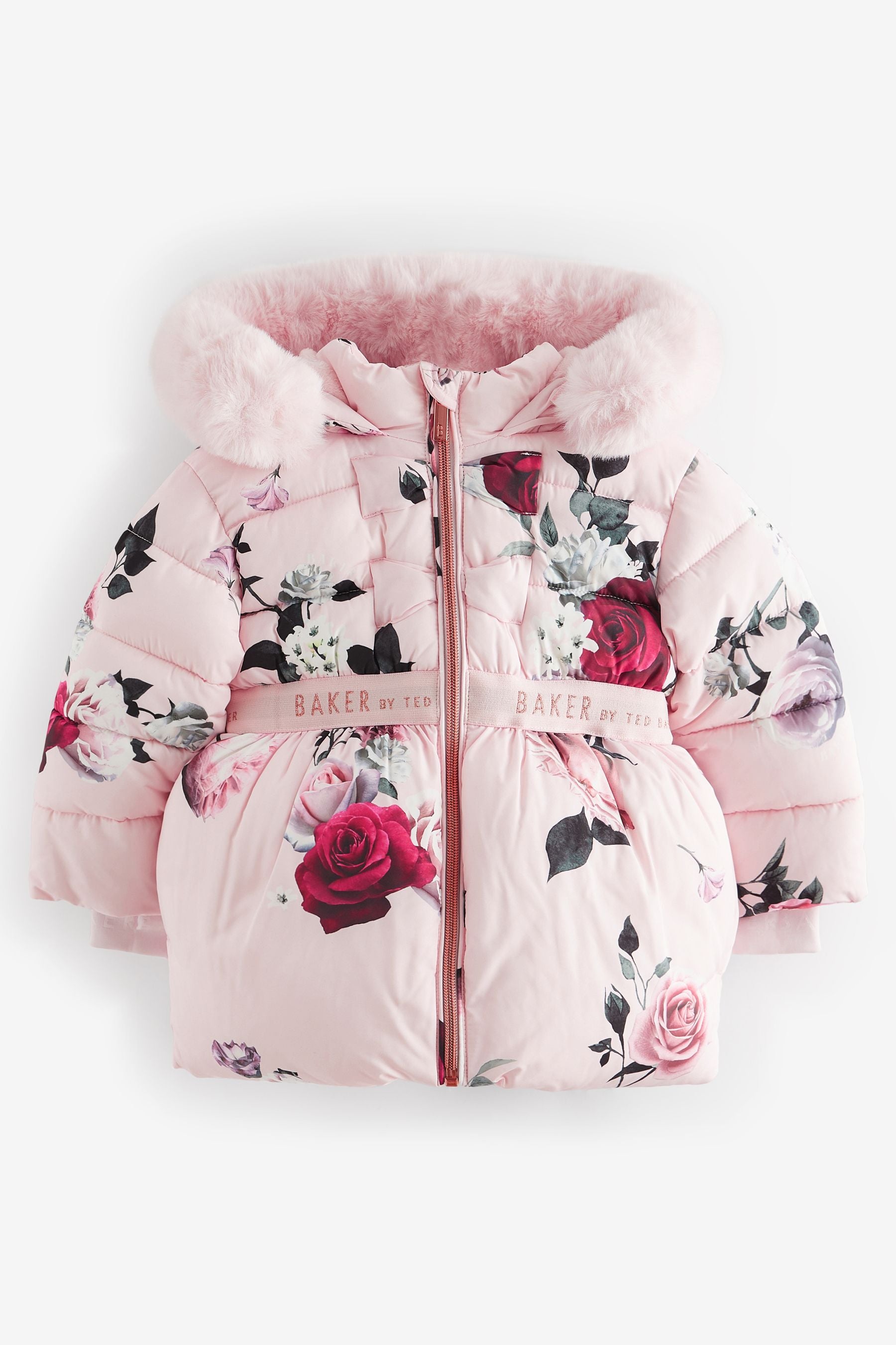 Pink Baker by Ted Baker Pink Floral Padded Coat