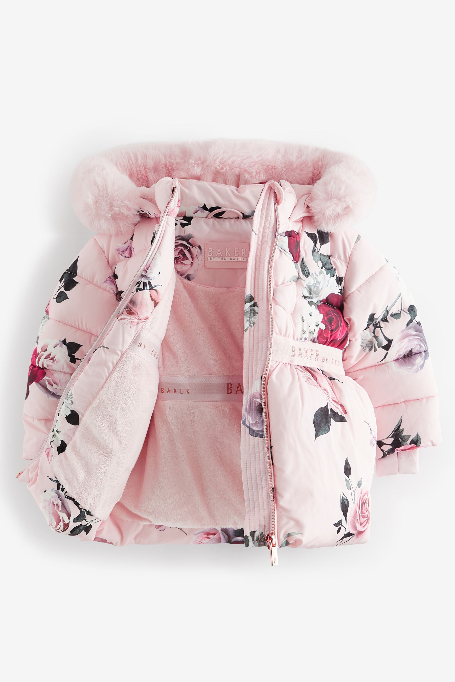 Pink Baker by Ted Baker Pink Floral Padded Coat