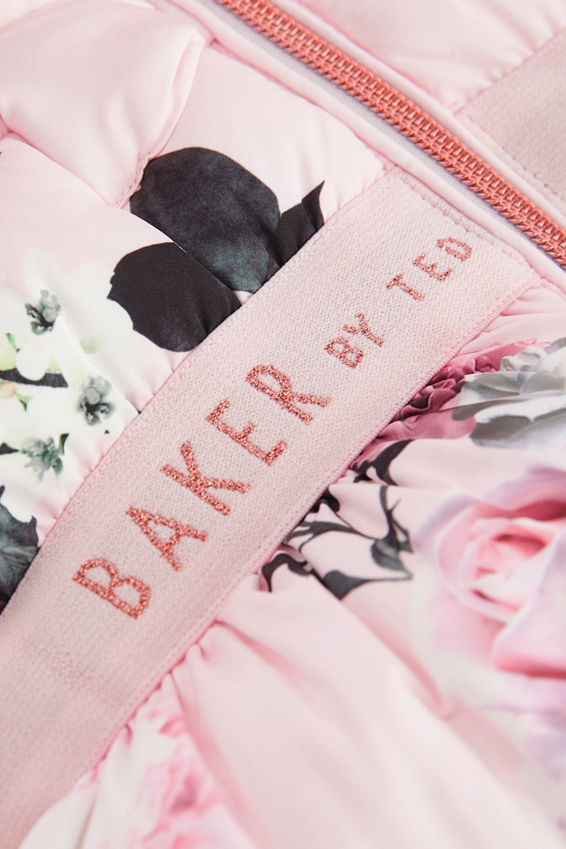 Pink Baker by Ted Baker Pink Floral Padded Coat