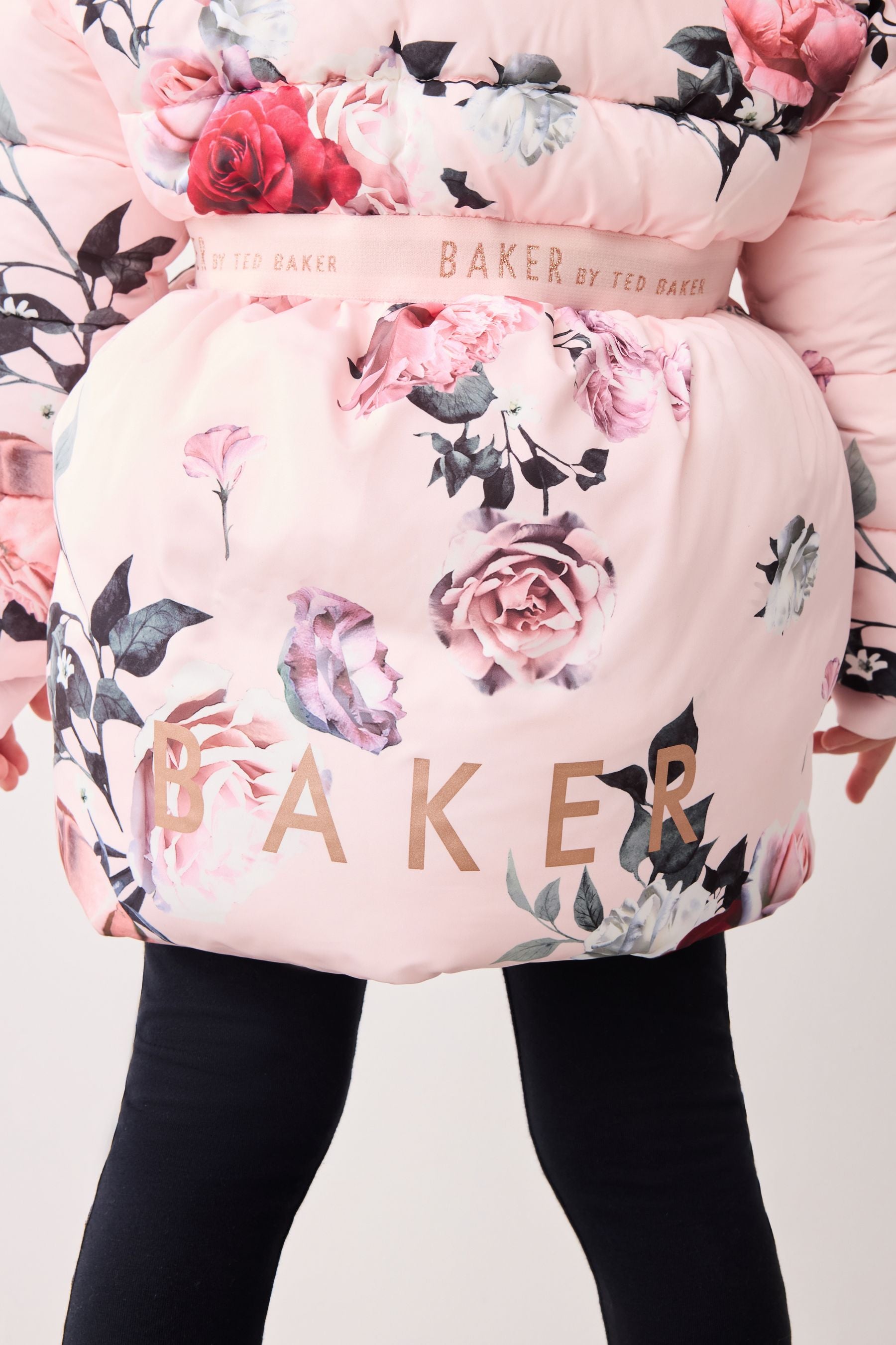 Pink Baker by Ted Baker Pink Floral Padded Coat