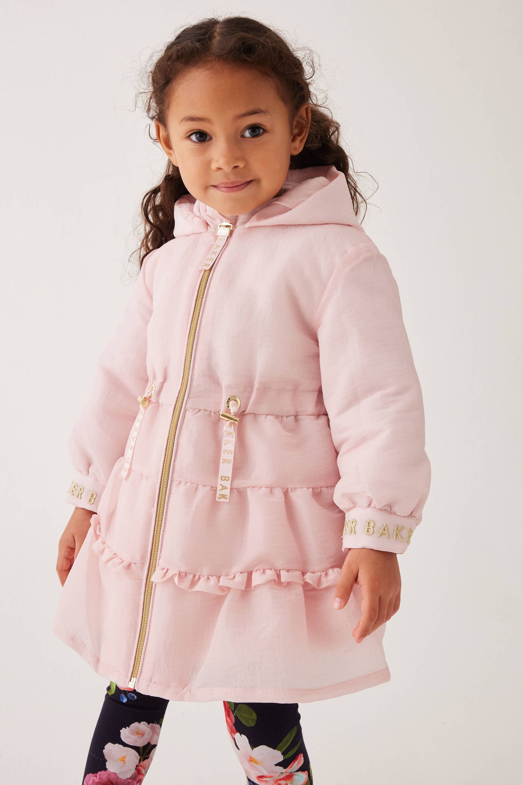 Pink Baker by Ted Baker Pink Shower Resistant Frill Coat