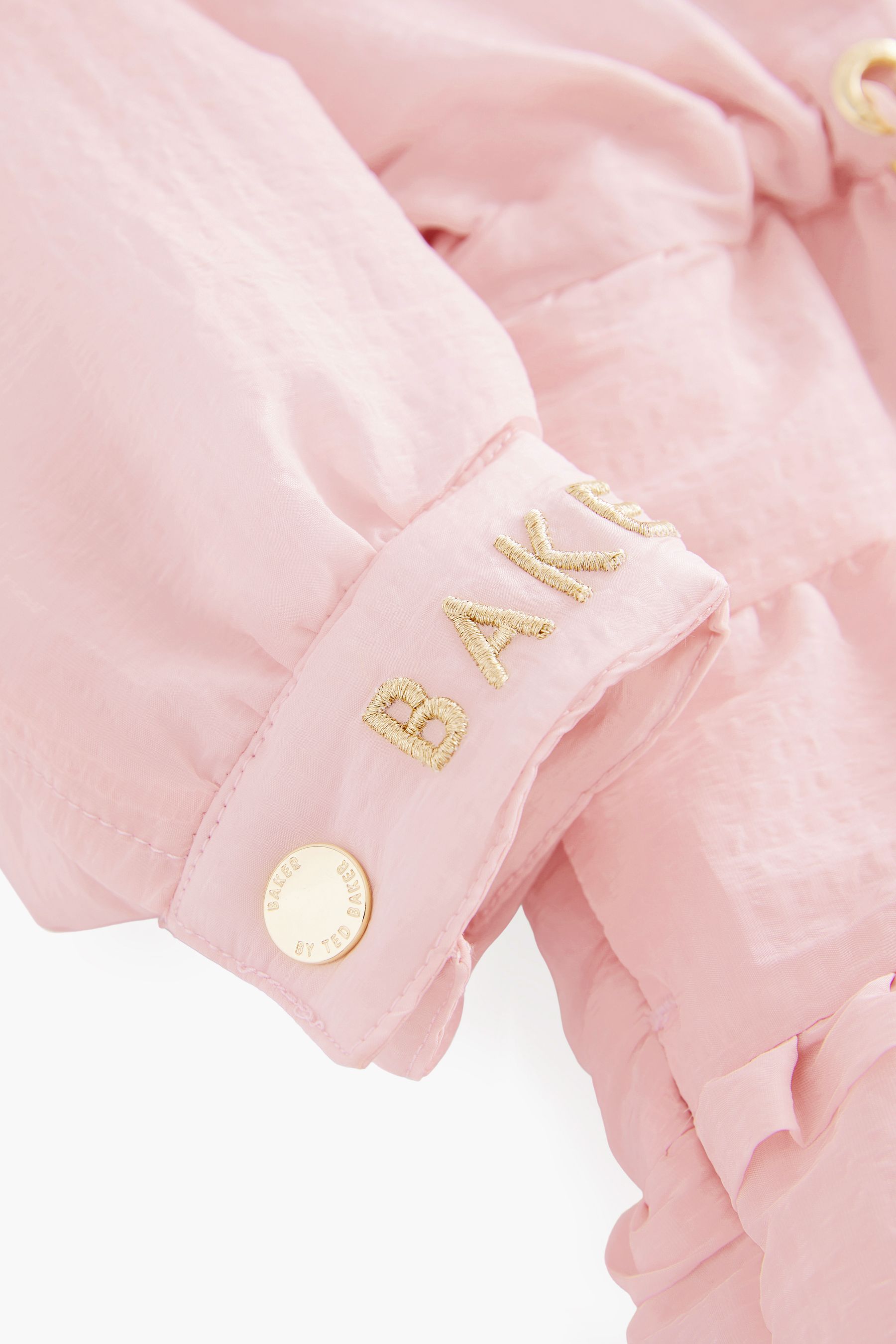 Pink Baker by Ted Baker Pink Shower Resistant Frill Coat