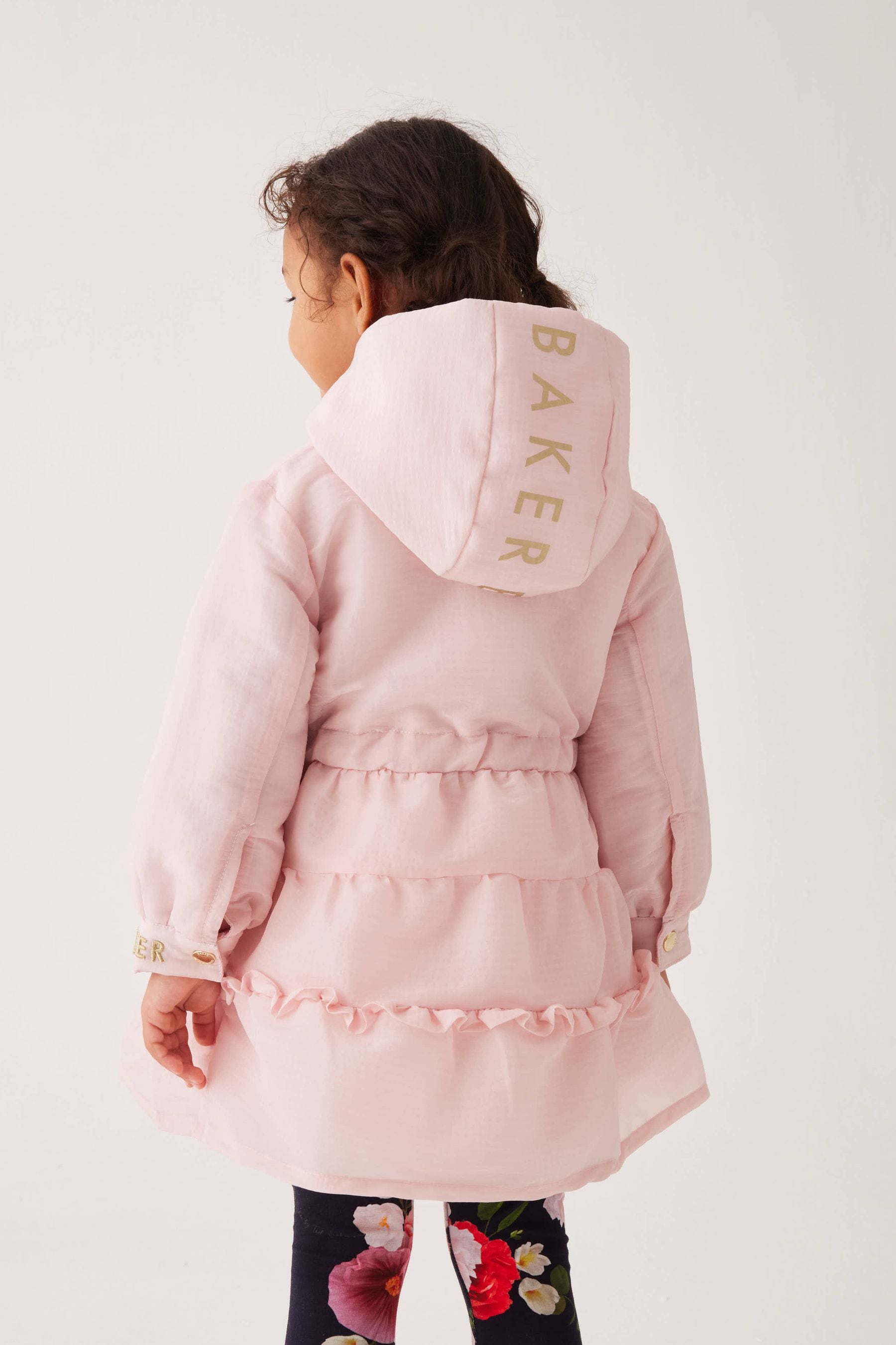 Pink Baker by Ted Baker Pink Shower Resistant Frill Coat