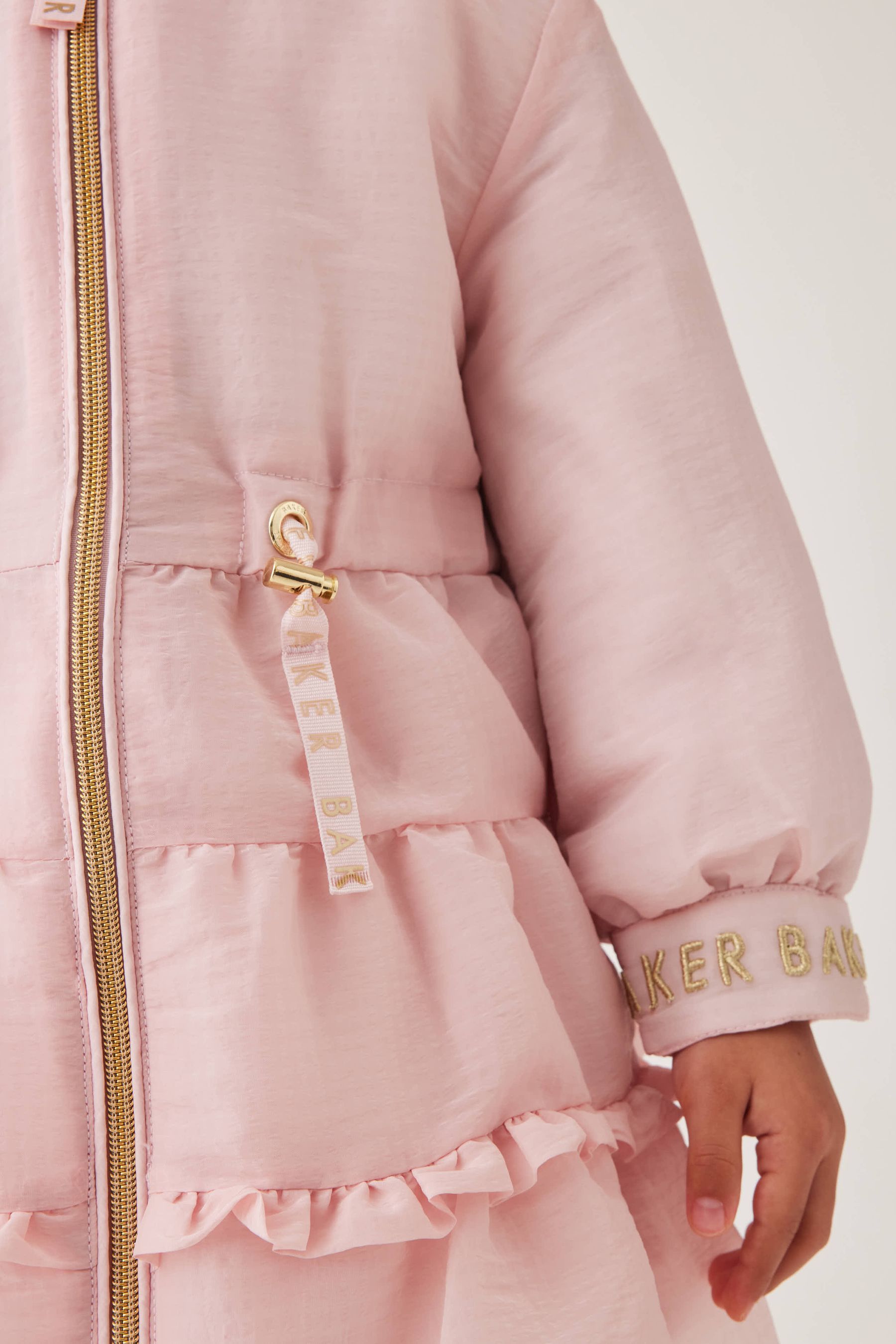 Pink Baker by Ted Baker Pink Shower Resistant Frill Coat