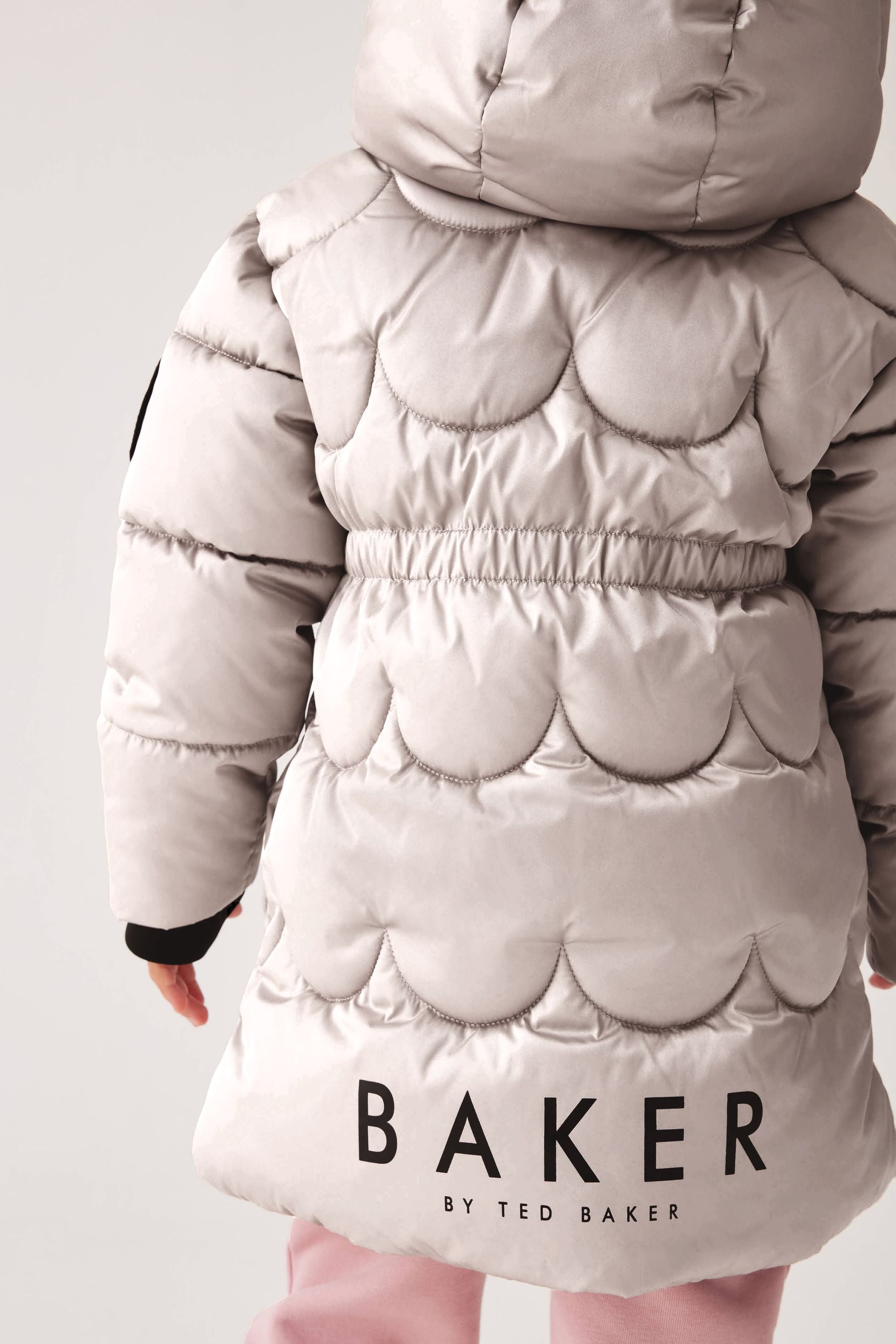 Baker by Ted Baker Oyster Shower Resistant Scallop Padded Coat