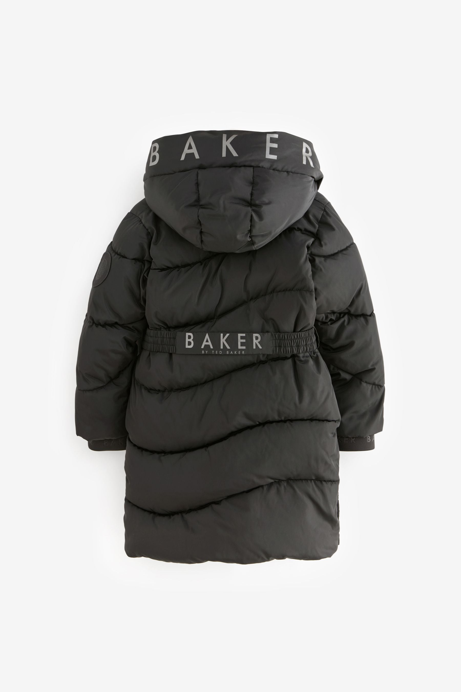 Baker by Ted Baker Shower Resistant Wrap Hood Belted Padded Coat