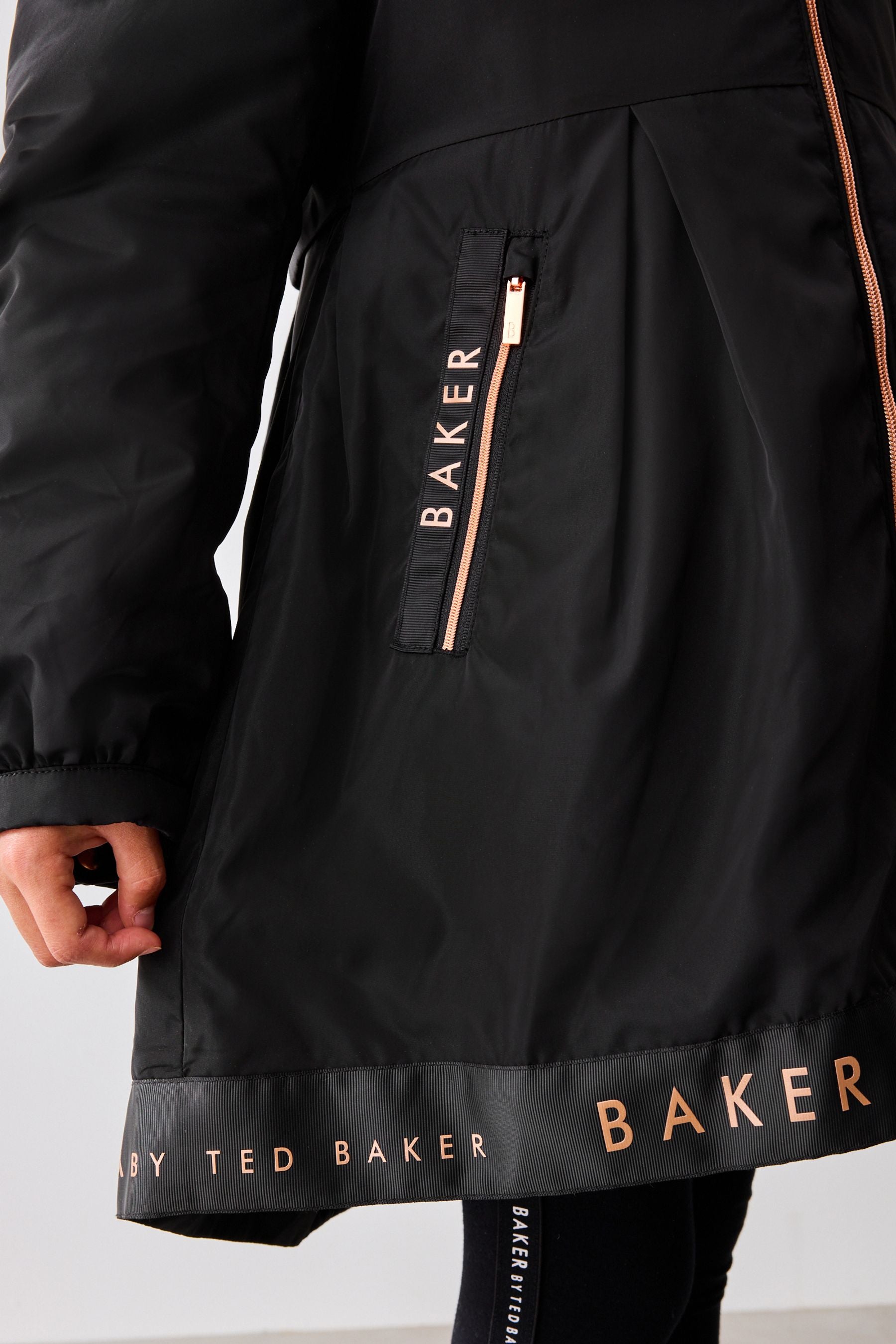 Baker by Ted Baker Navy Shower Resistant Printed Raincoat