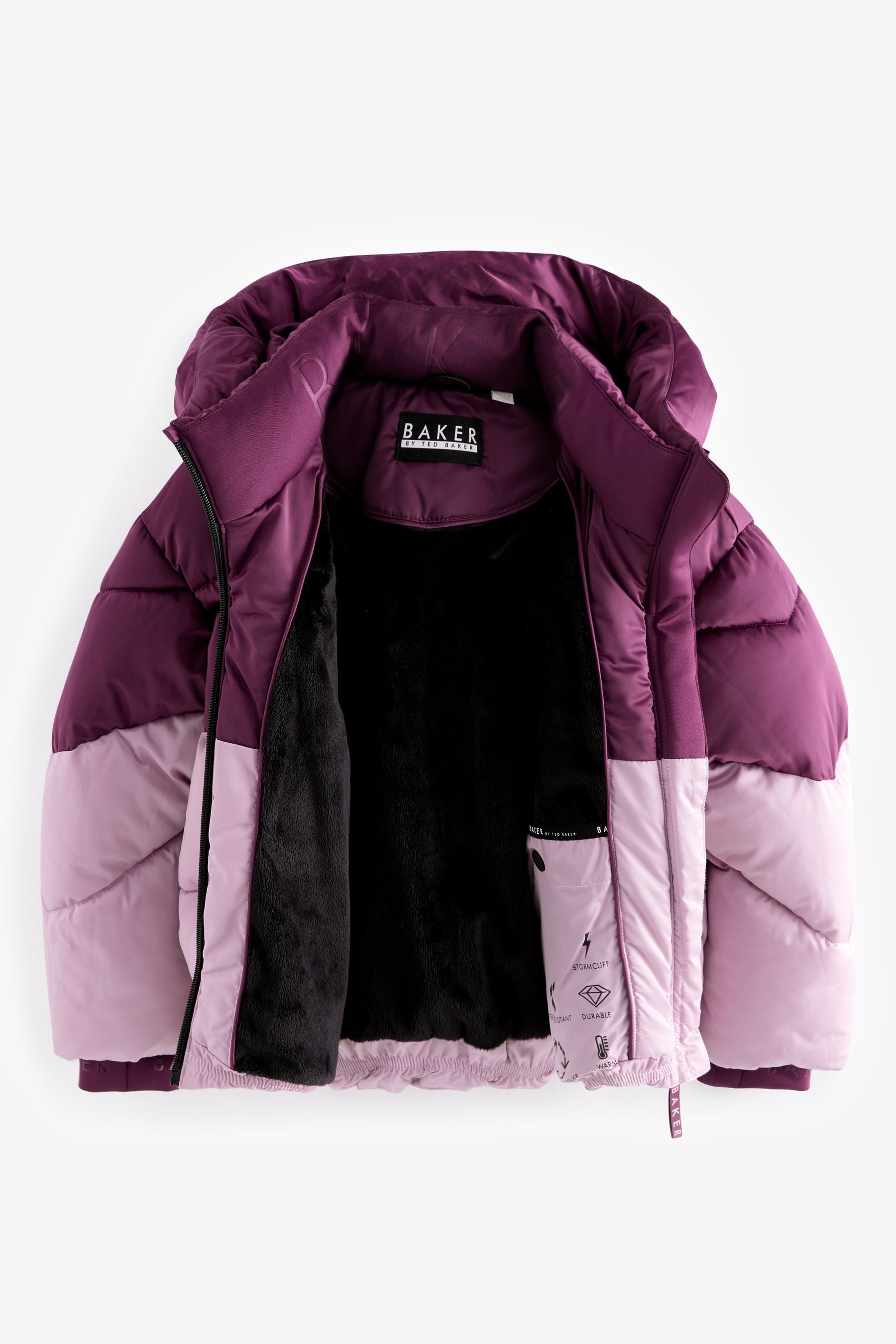 Baker by Ted Baker Multi Shower Resistant Colour Block Padded Coat