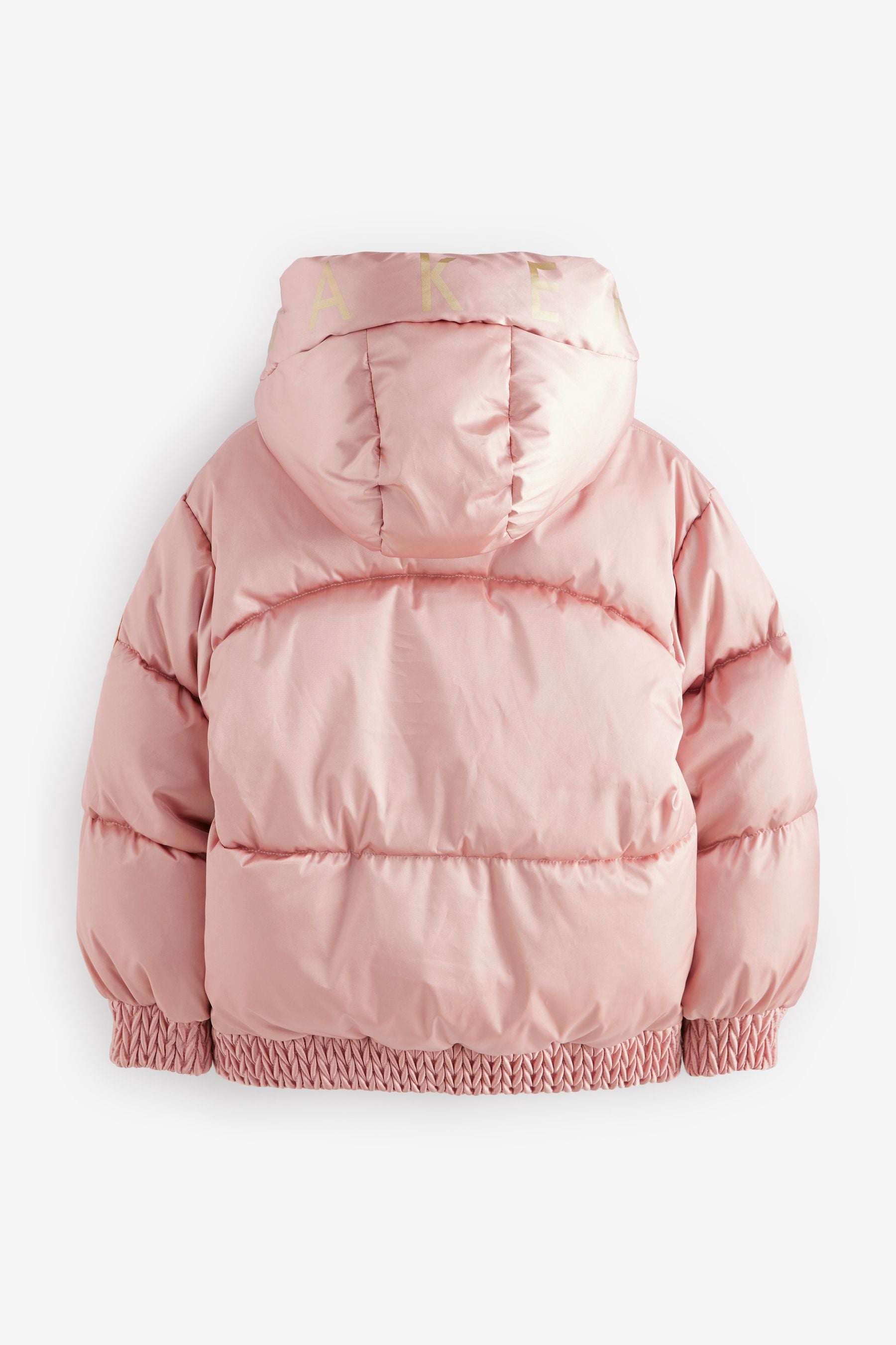 Baker by Ted Baker Pink Shower Resistant Bow Pocket Padded Coat