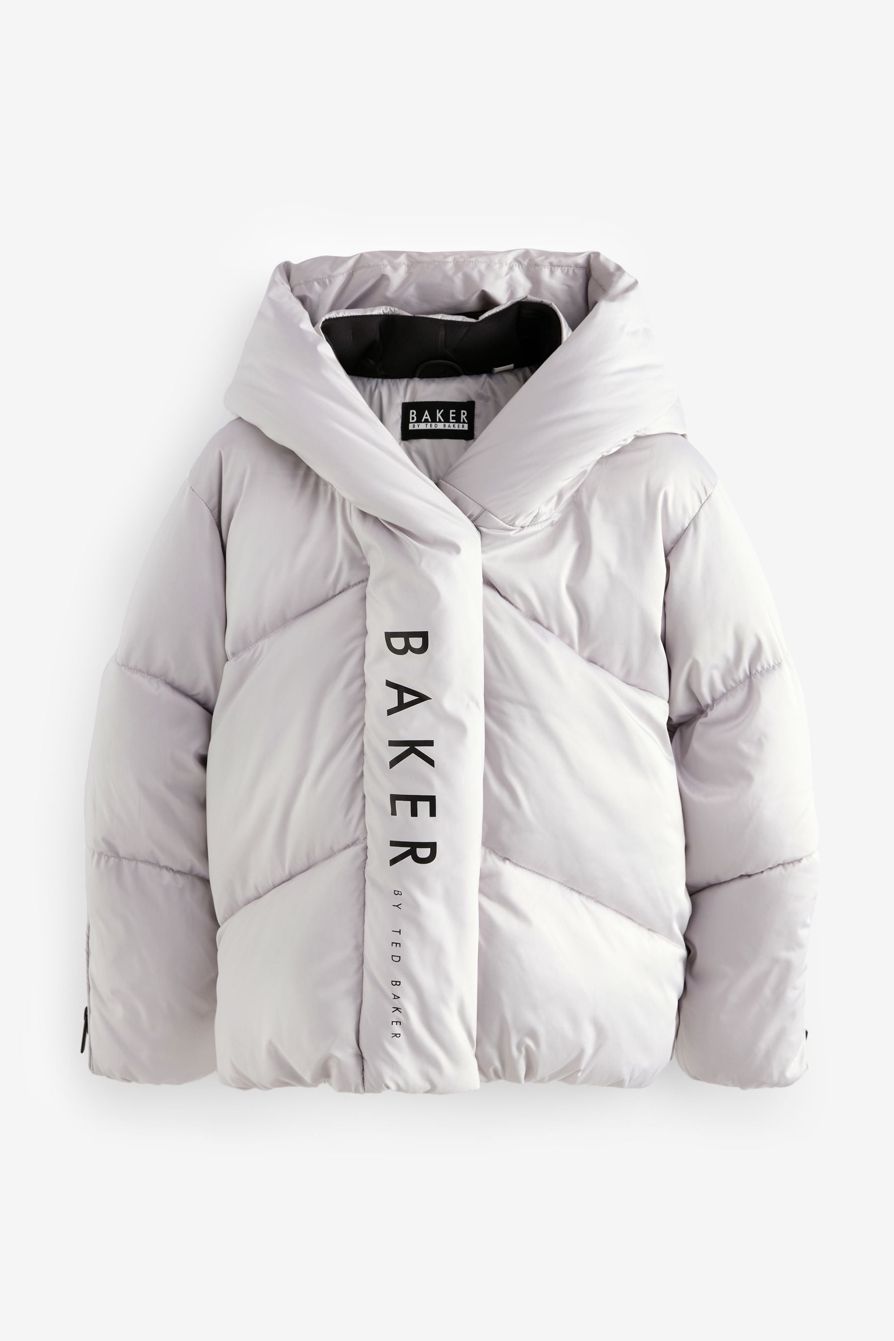 Baker by Ted Baker Shower Resistant Silver Pearl Branded Padded Coat