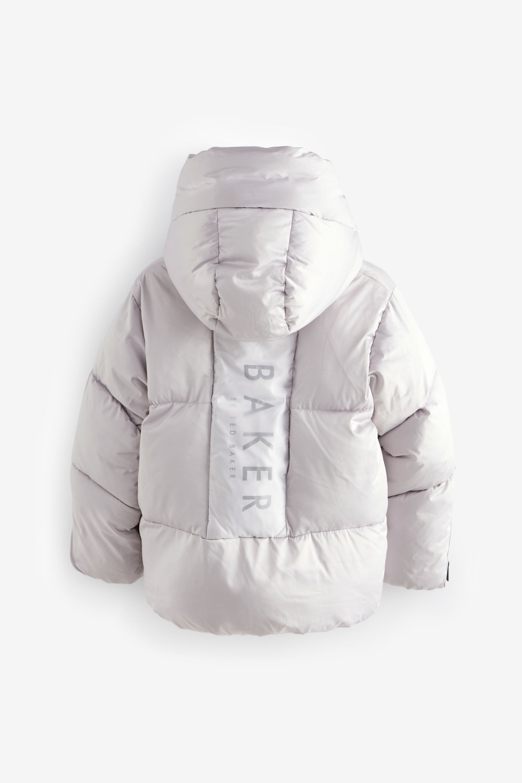 Baker by Ted Baker Shower Resistant Silver Pearl Branded Padded Coat