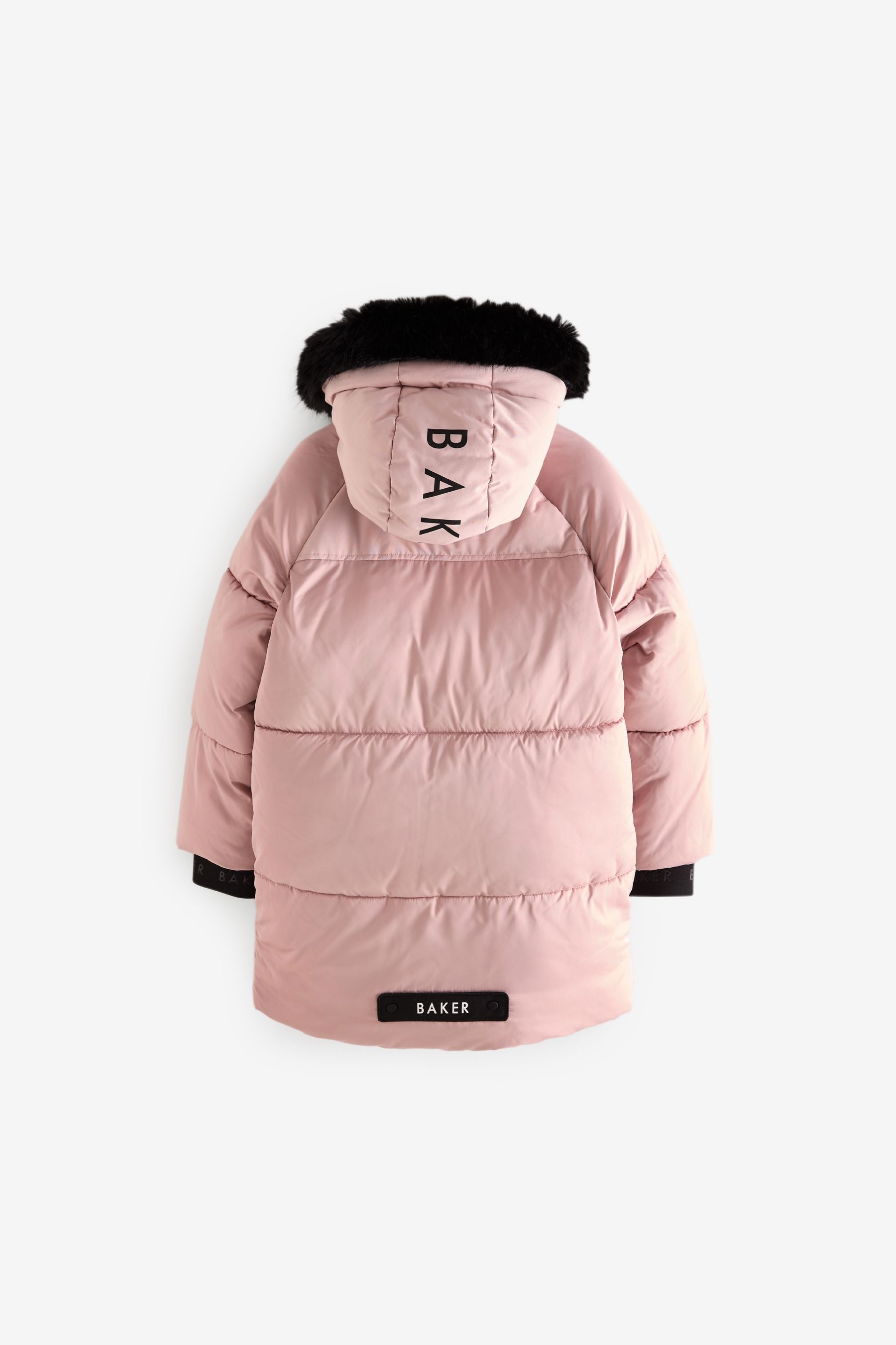 Baker by Ted Baker Pink Shower Resistant Padded Longline Parka