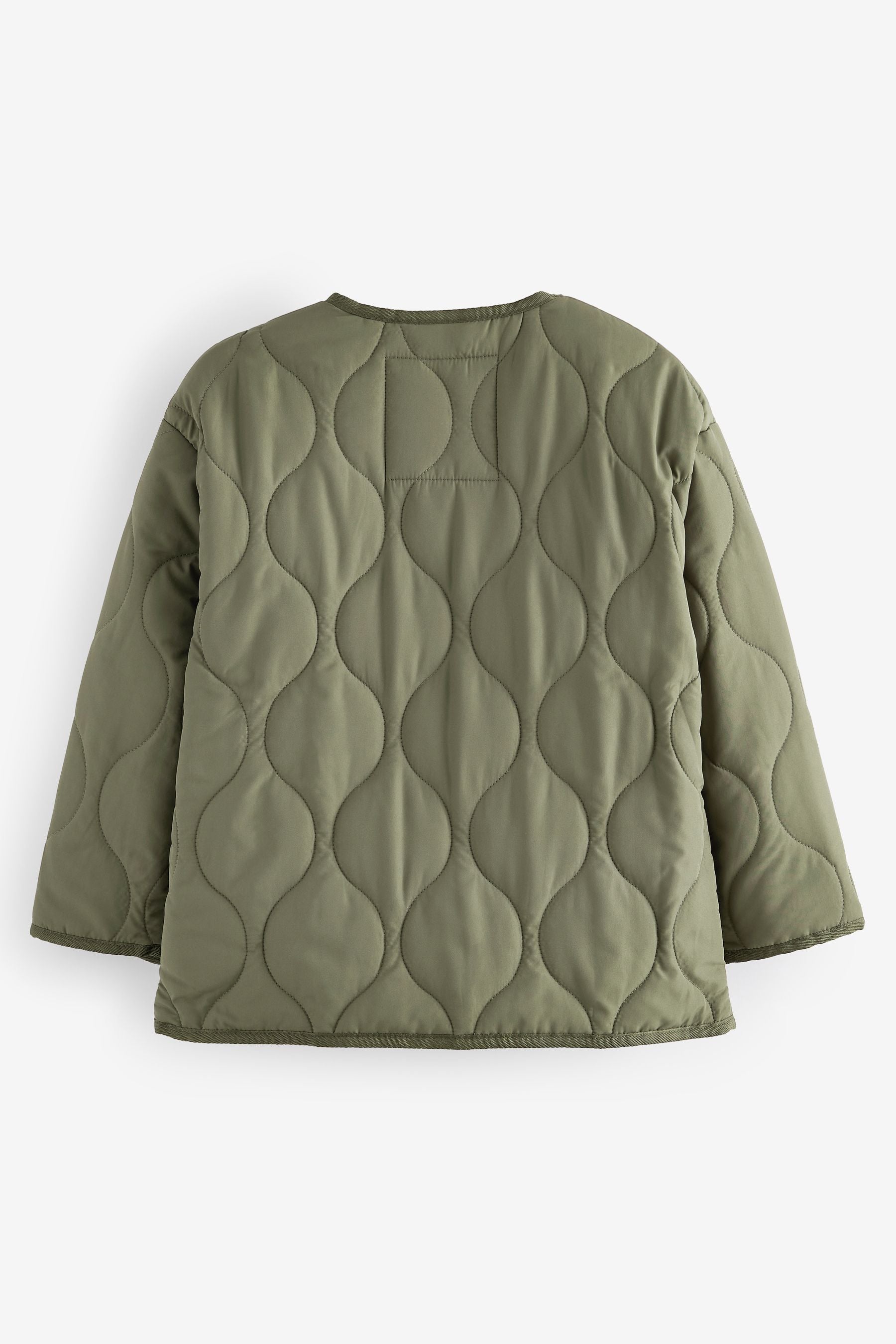 Khaki Green Quilted Onion Jacket (3-17yrs)