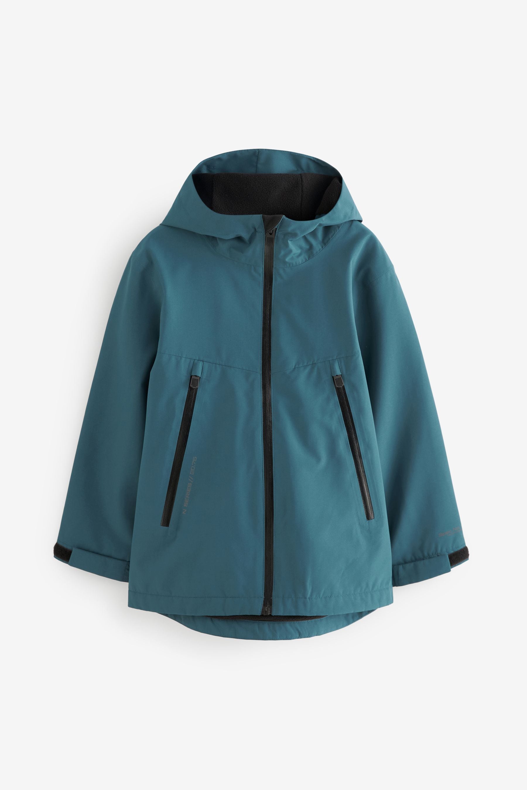 Blue Waterproof Fleece Hooded Lined Coat (3-17yrs)