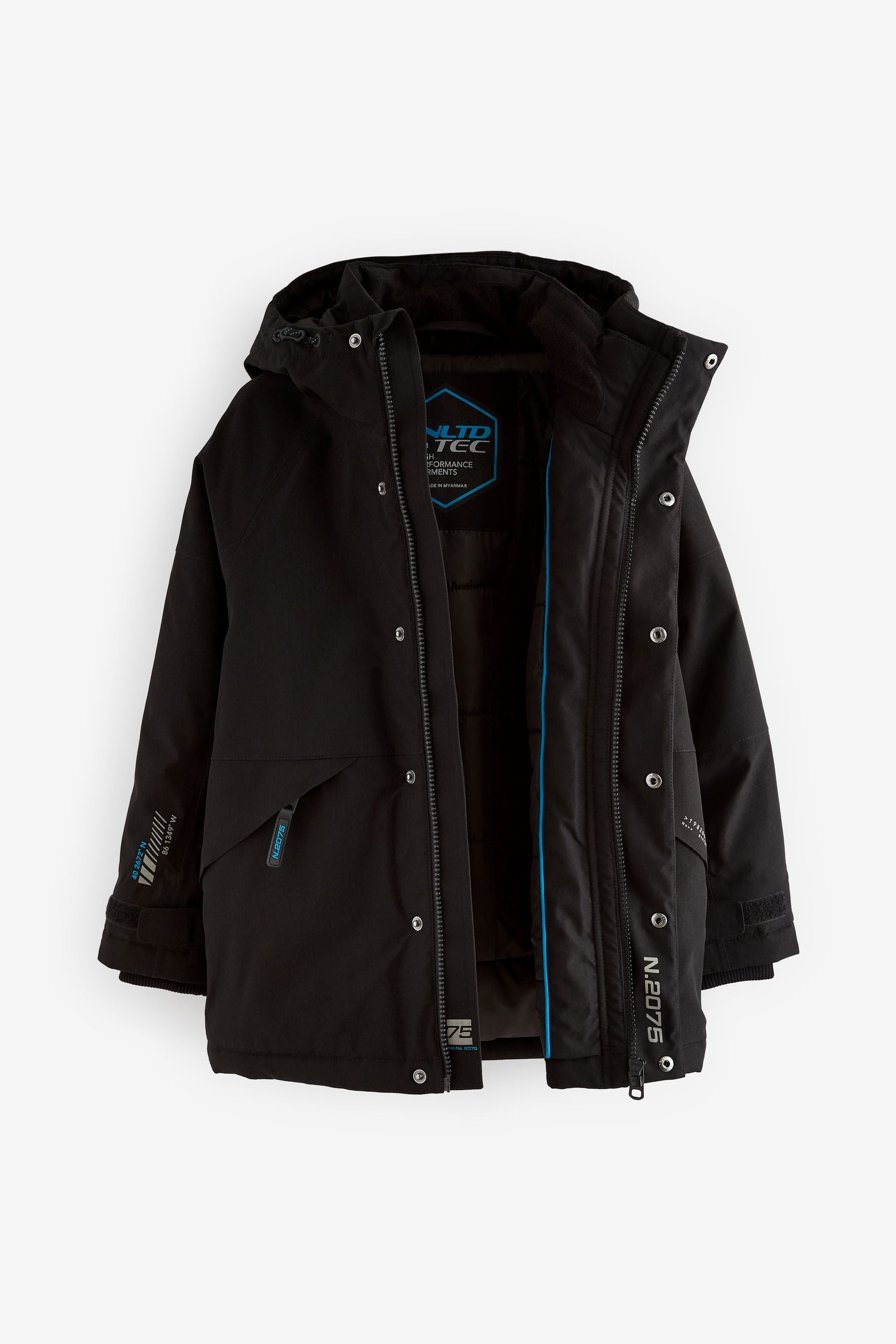 Black Heavyweight Waterproof Jacket (3-16yrs)