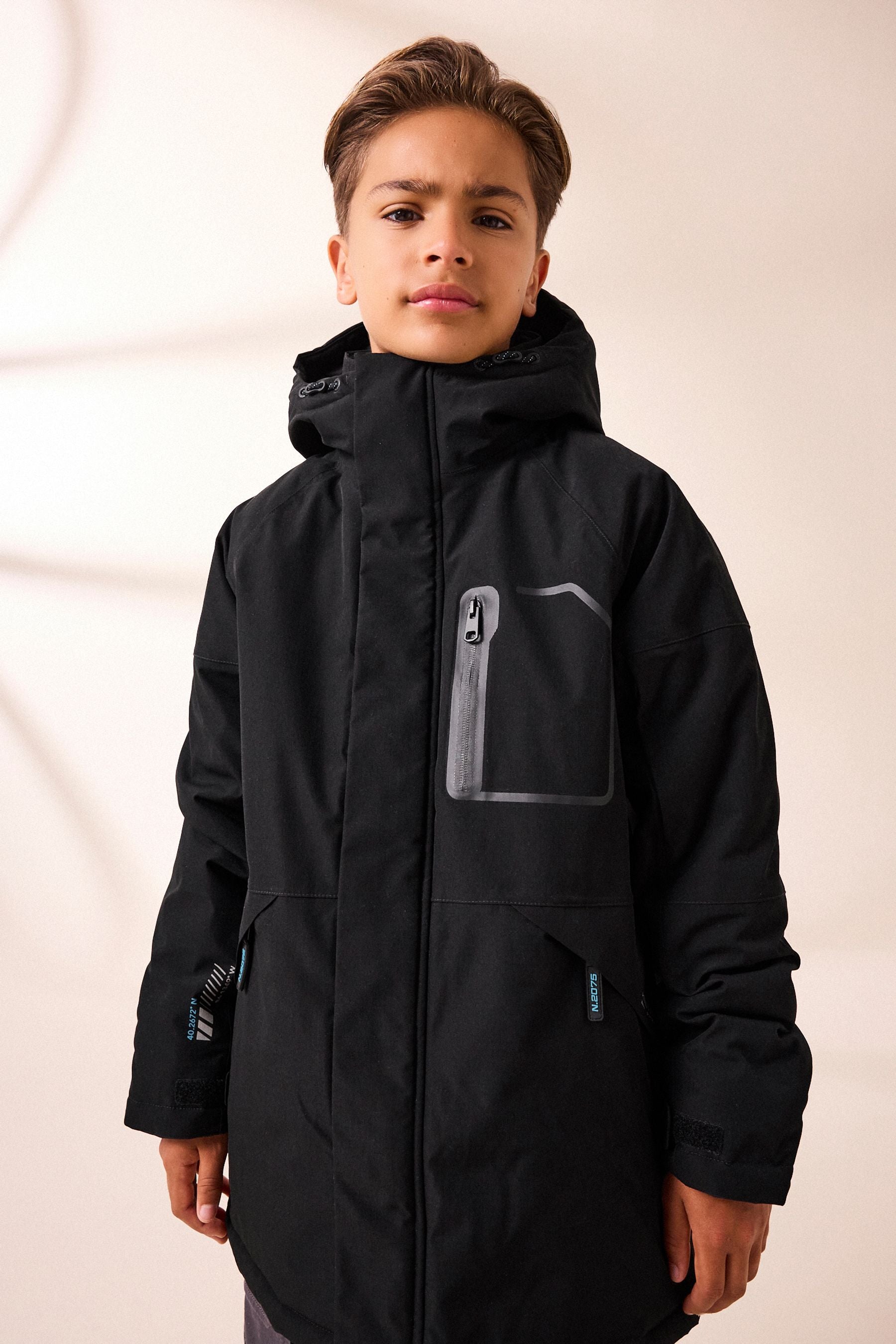 Black Heavyweight Waterproof Jacket (3-16yrs)