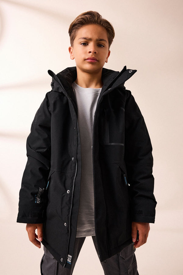 Black Heavyweight Waterproof Jacket (3-16yrs)