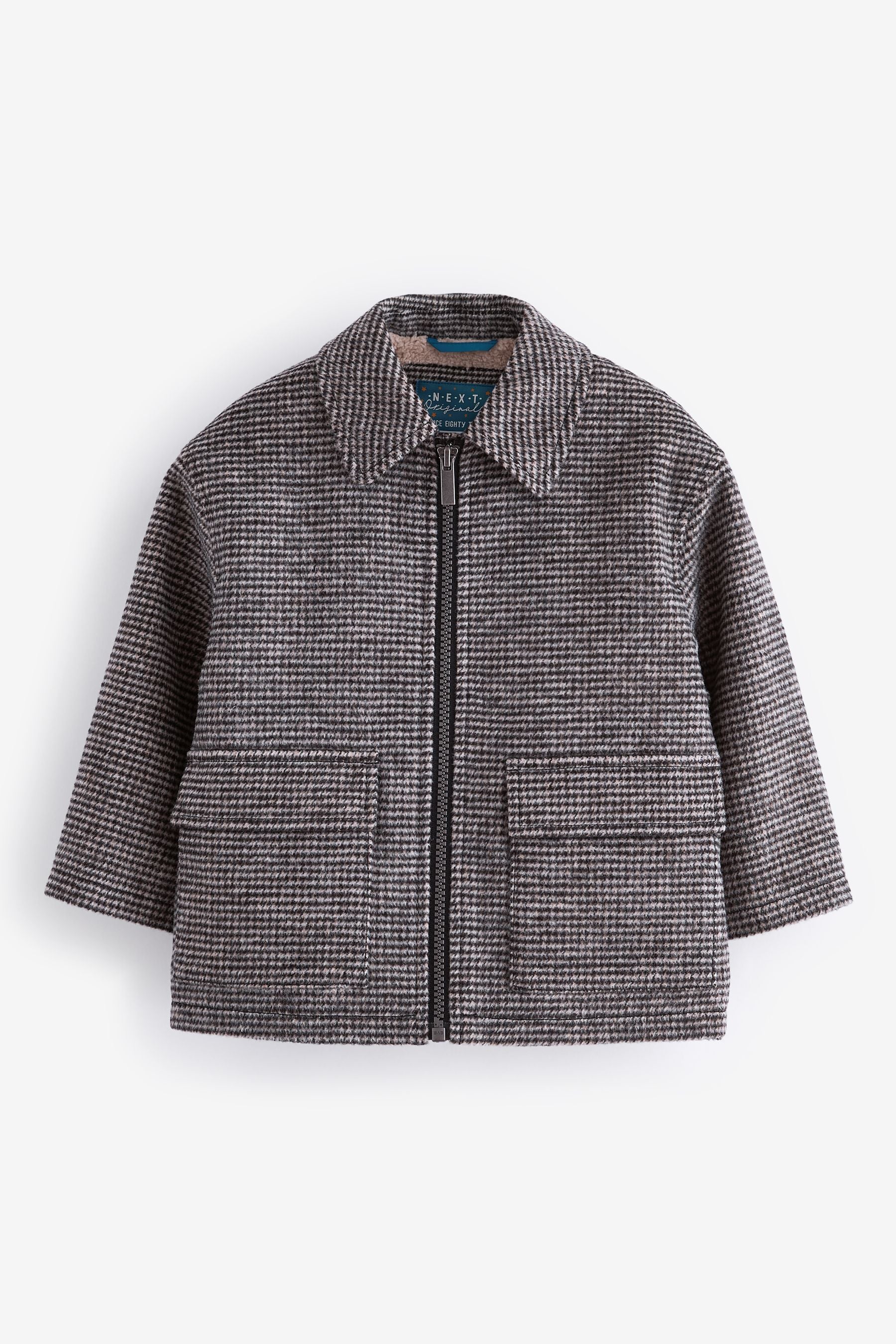 Brown Check Borg Lined Jacket (3mths-7yrs)